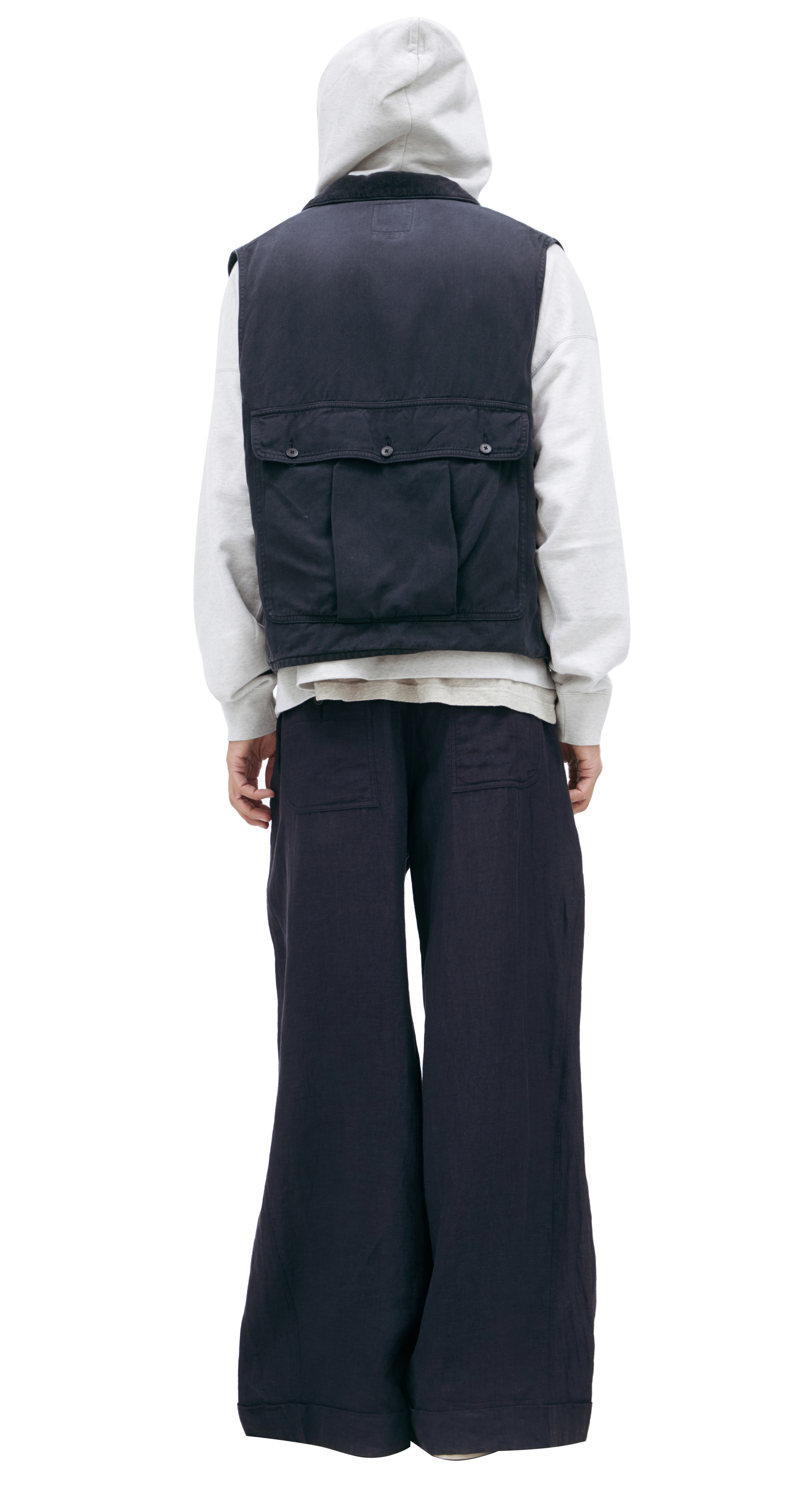 visvim Black cargo vest