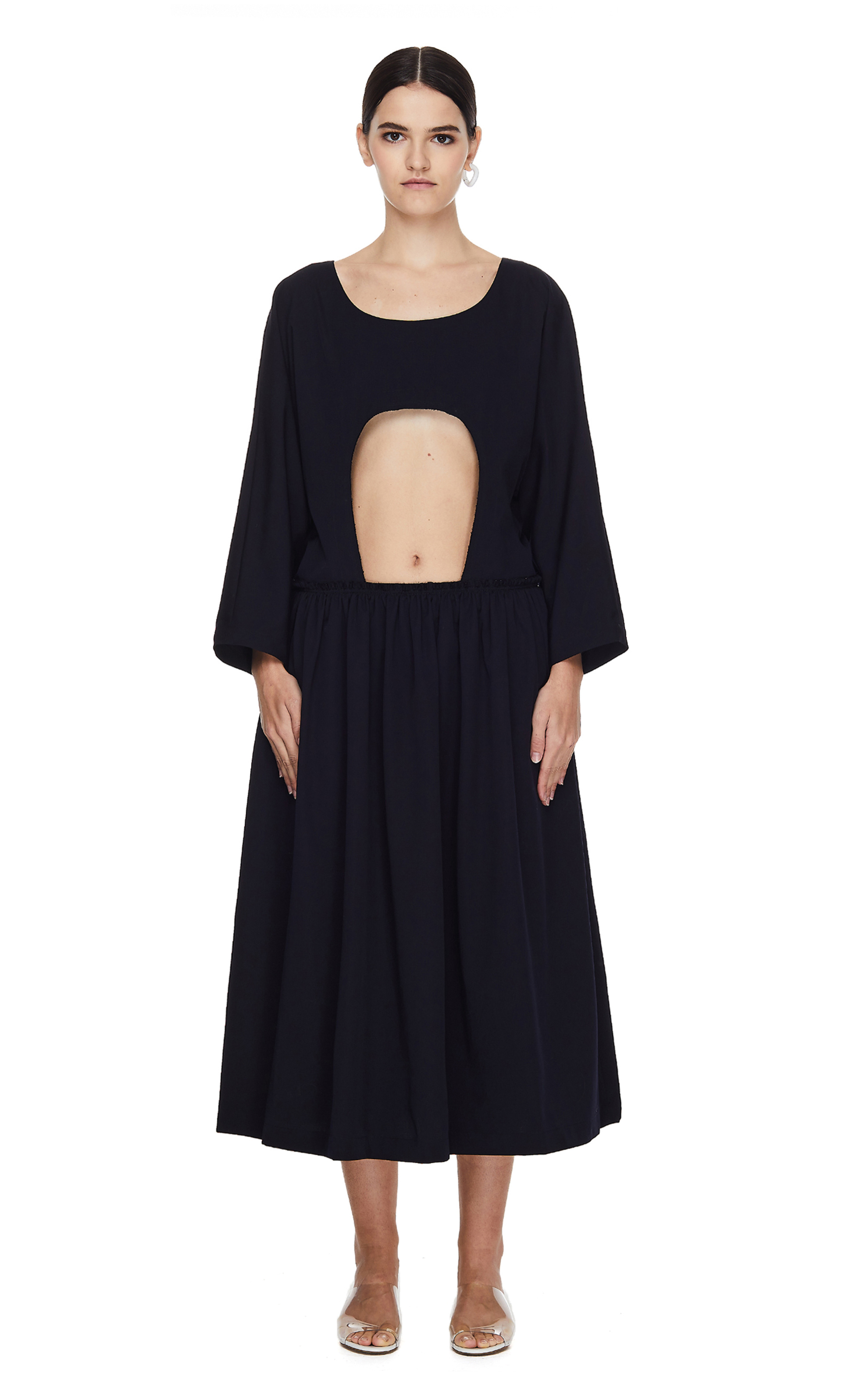 Comme des Garcons CdG Navy Cut Out Dress