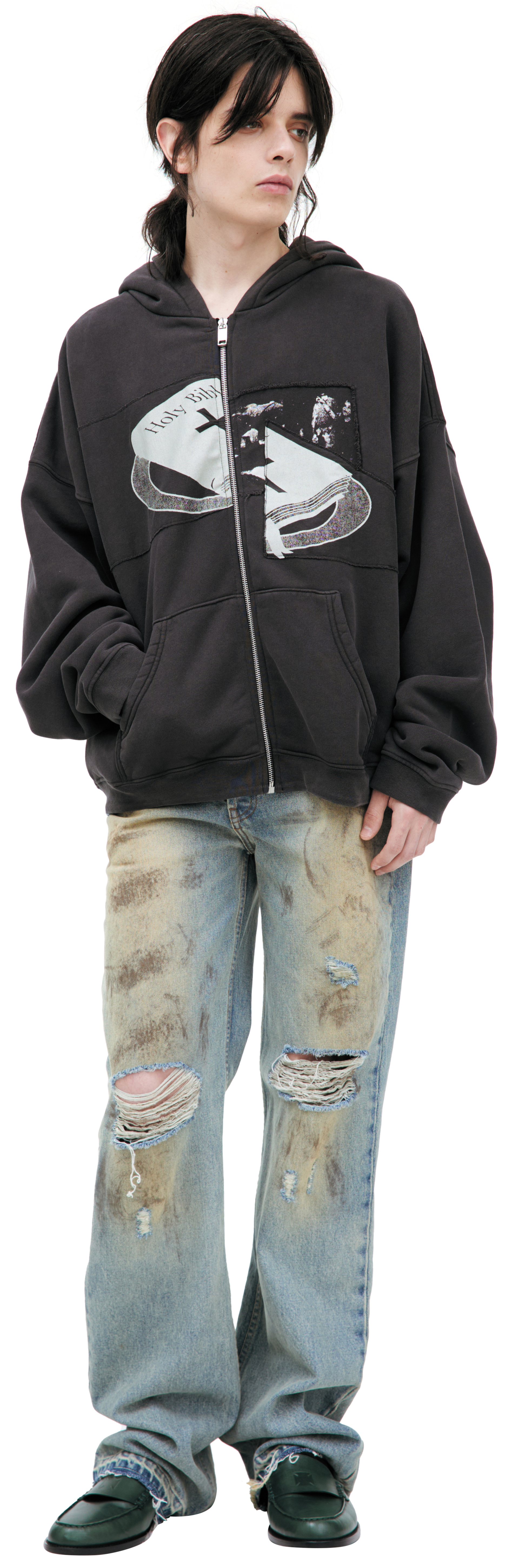 Enfants Riches Déprimés Black zip up hoodie