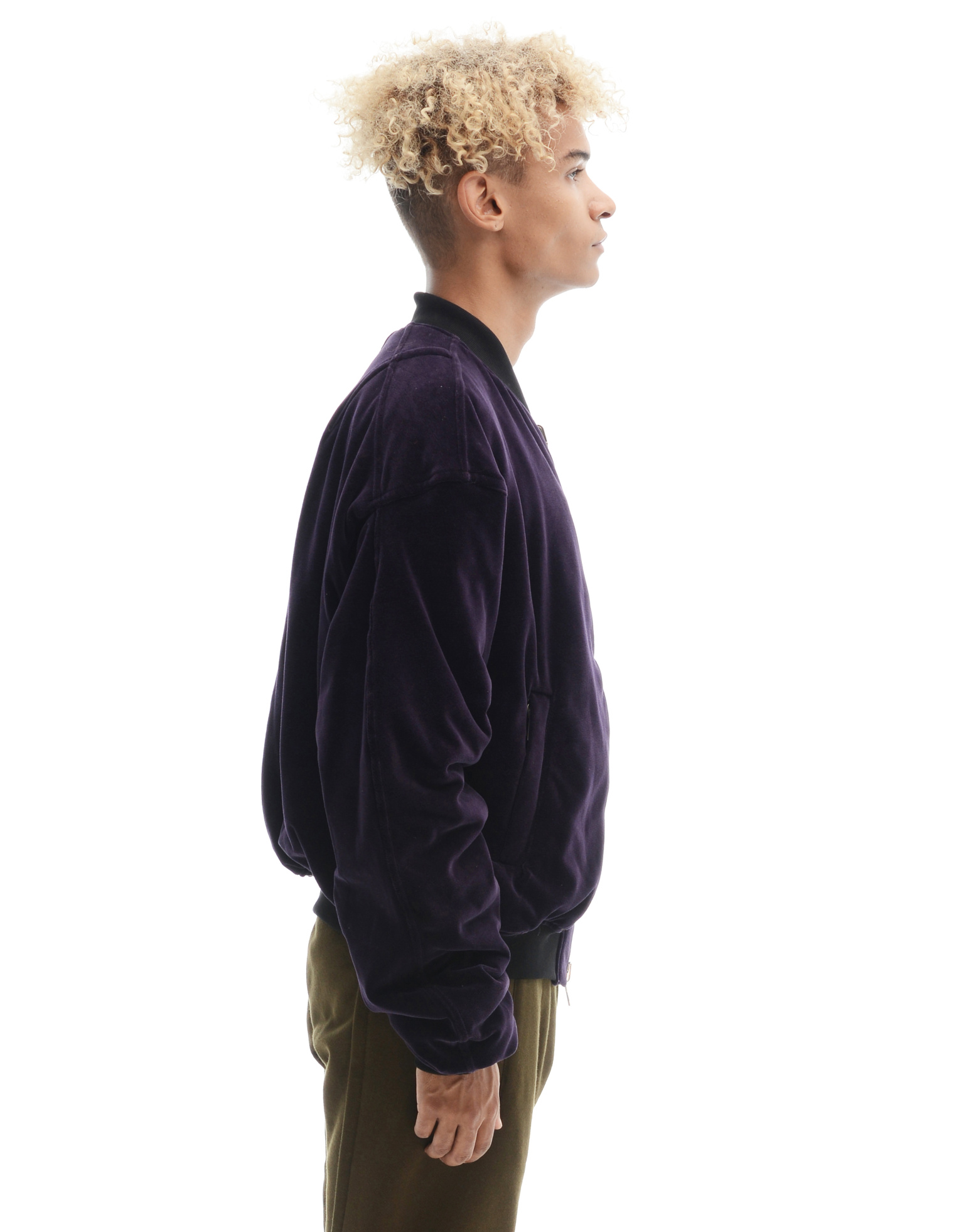 Haider Ackermann Velvet bomber sweatshirt