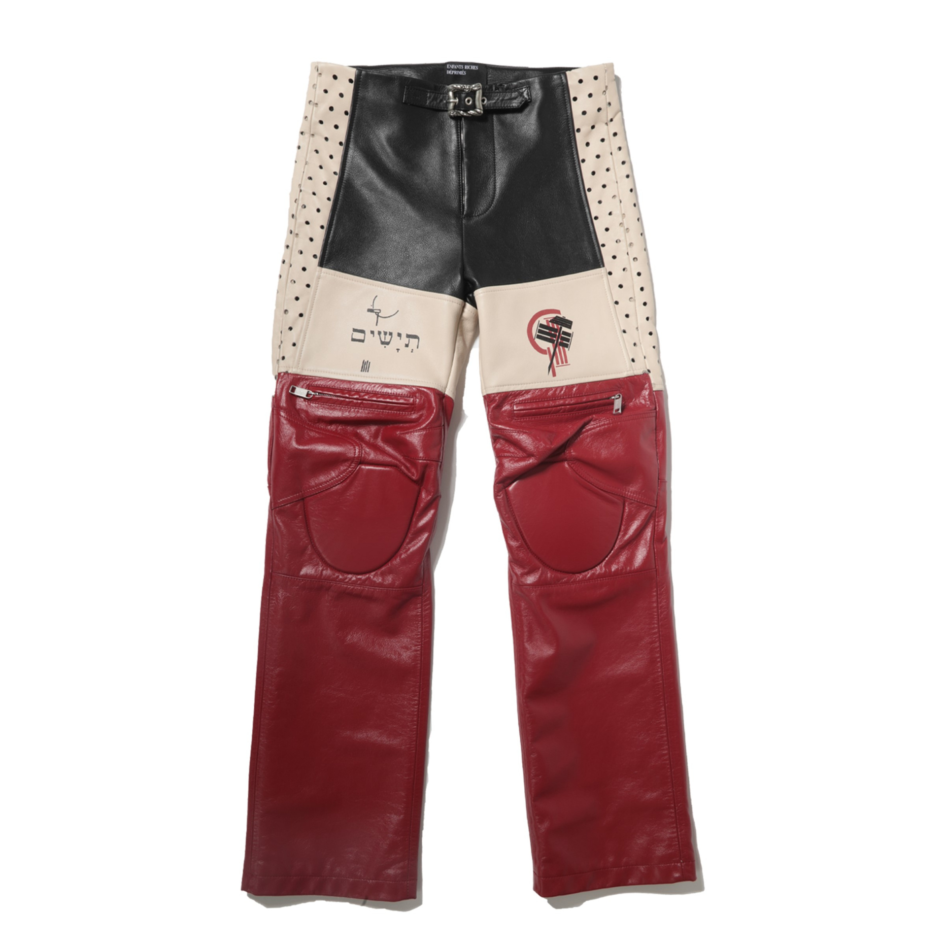 Enfants Riches Déprimés Combination leather trousers