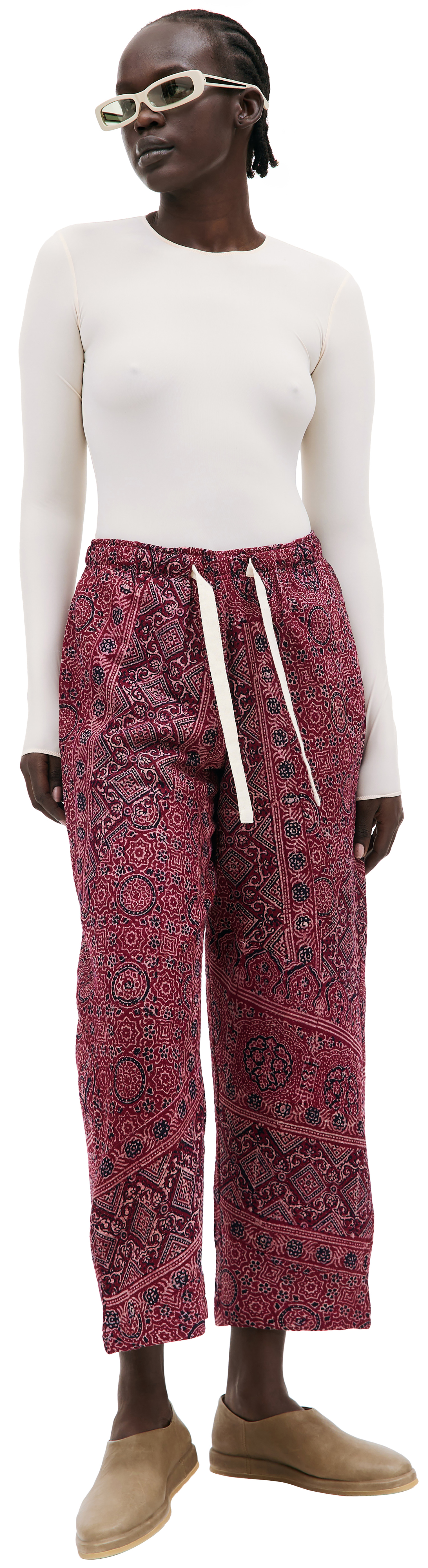 KARU RESEARCH Red paneled trousers