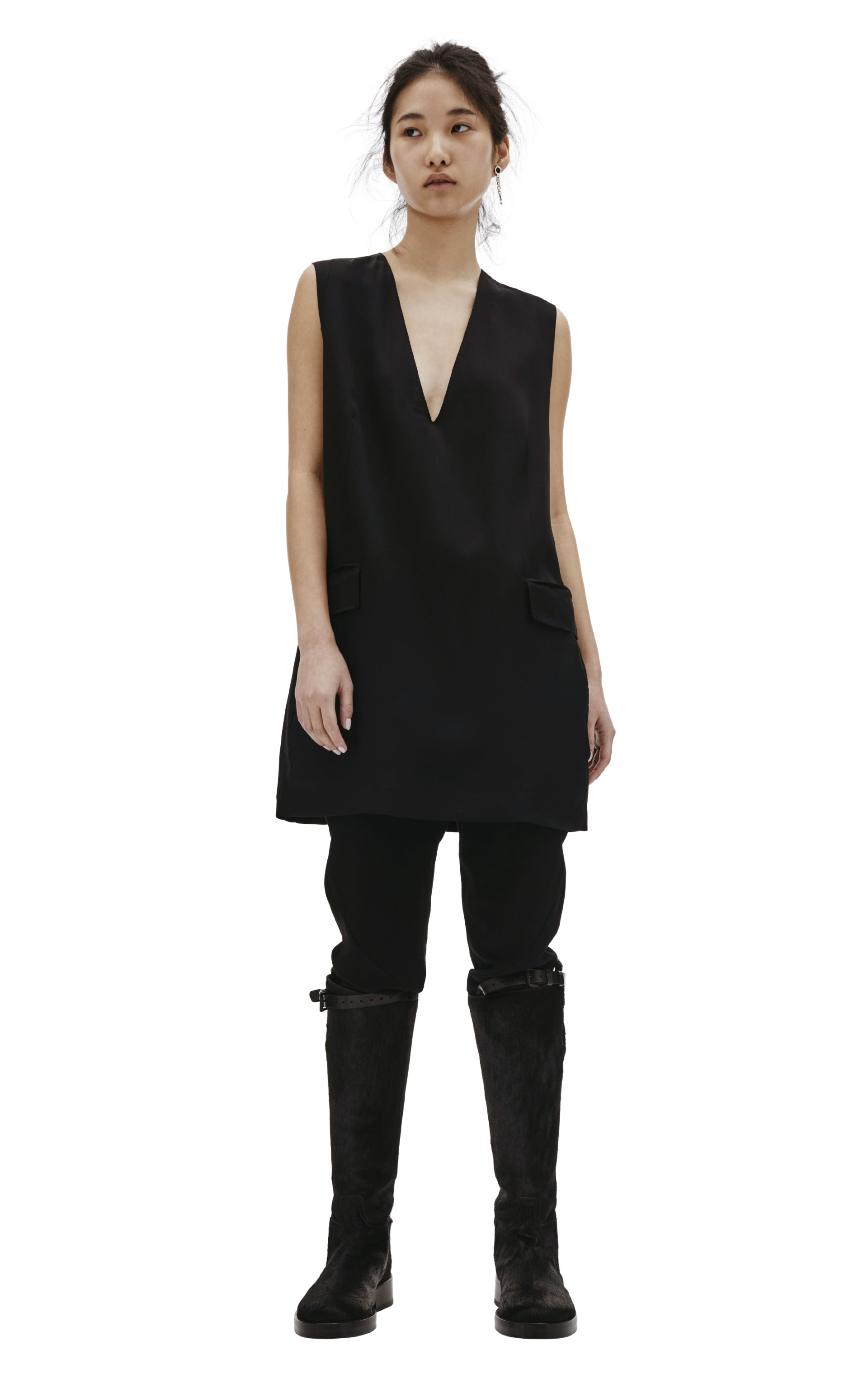 Ann Demeulemeester Black Viscose Top
