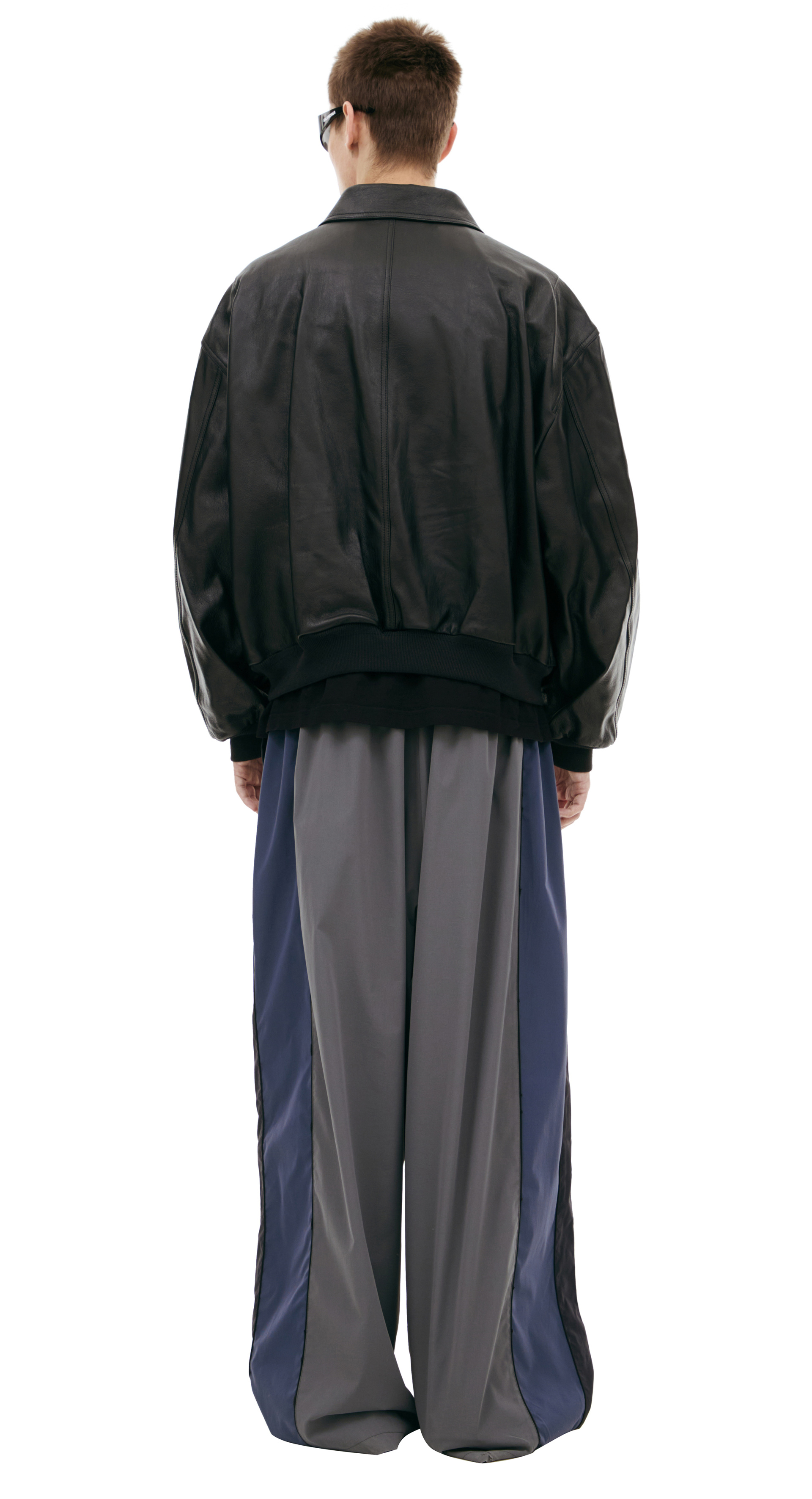 Balenciaga Leather jacket with patches