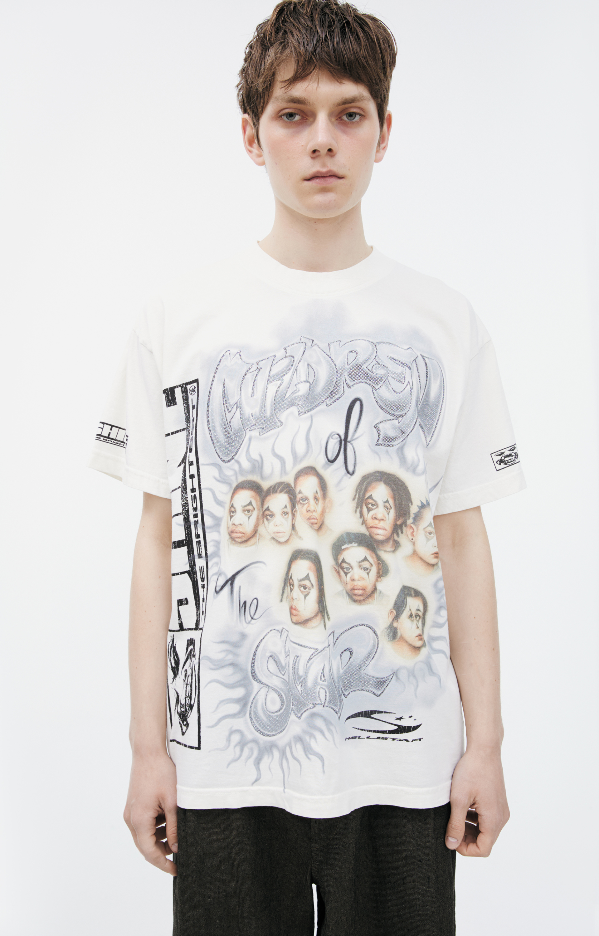 Hellstar White print T-shirt