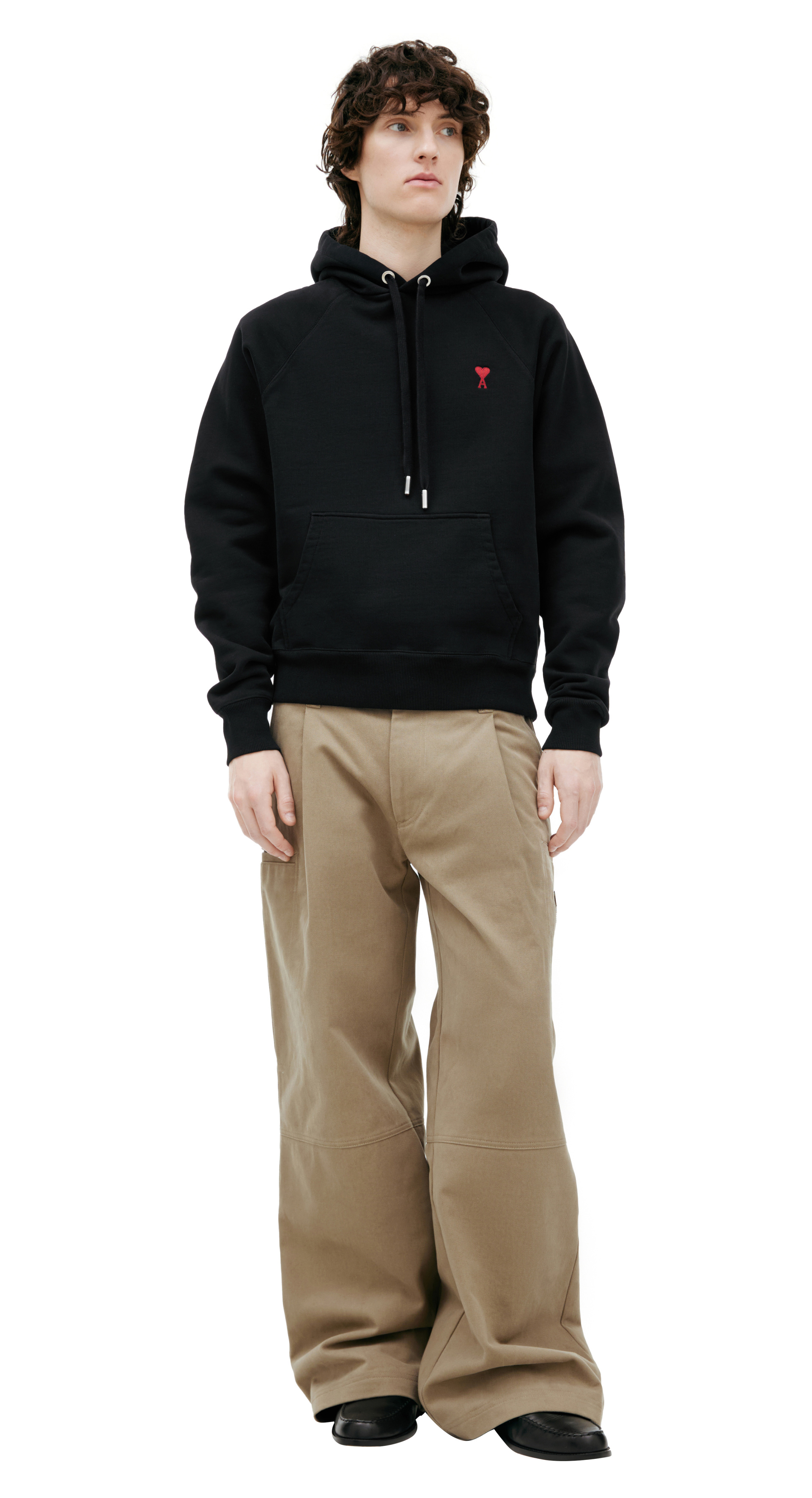 AMI PARIS Embroidered logo hoodie