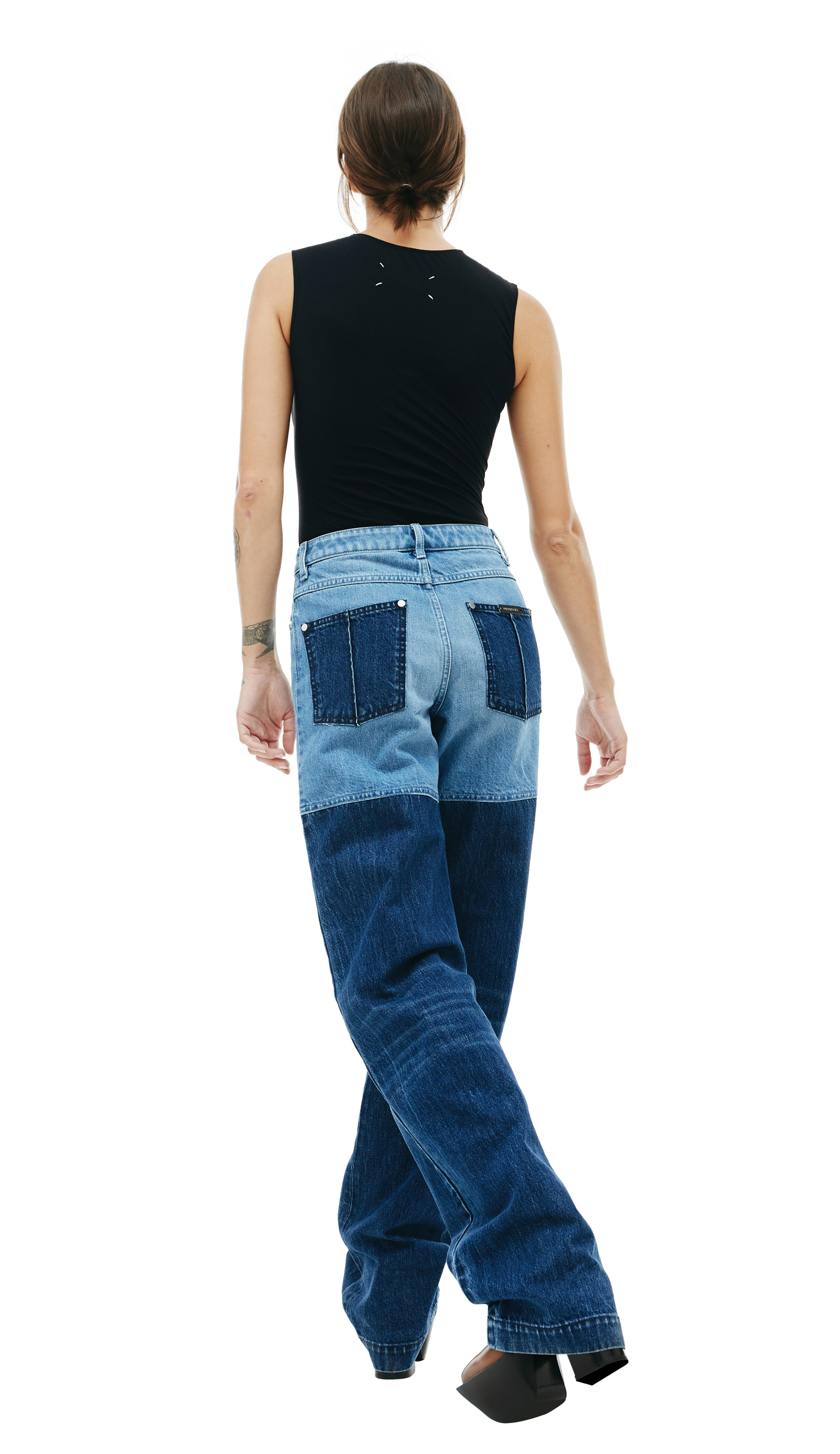 PETER DO Blue paneled jeans