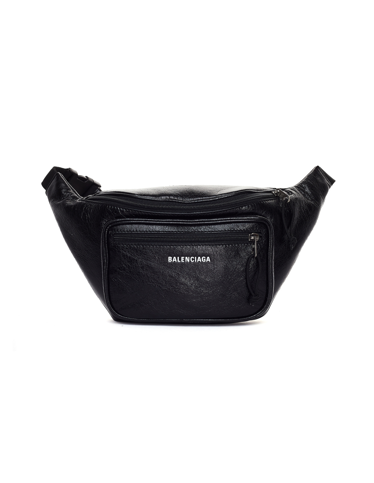 Balenciaga Black Leather Explorer Belt Pack