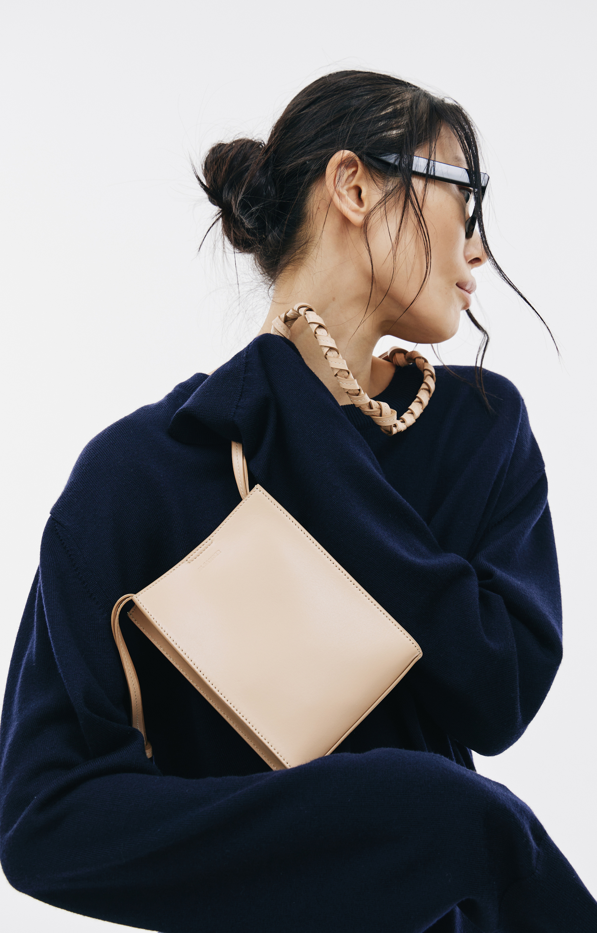 Jil Sander Tangle small leather bag