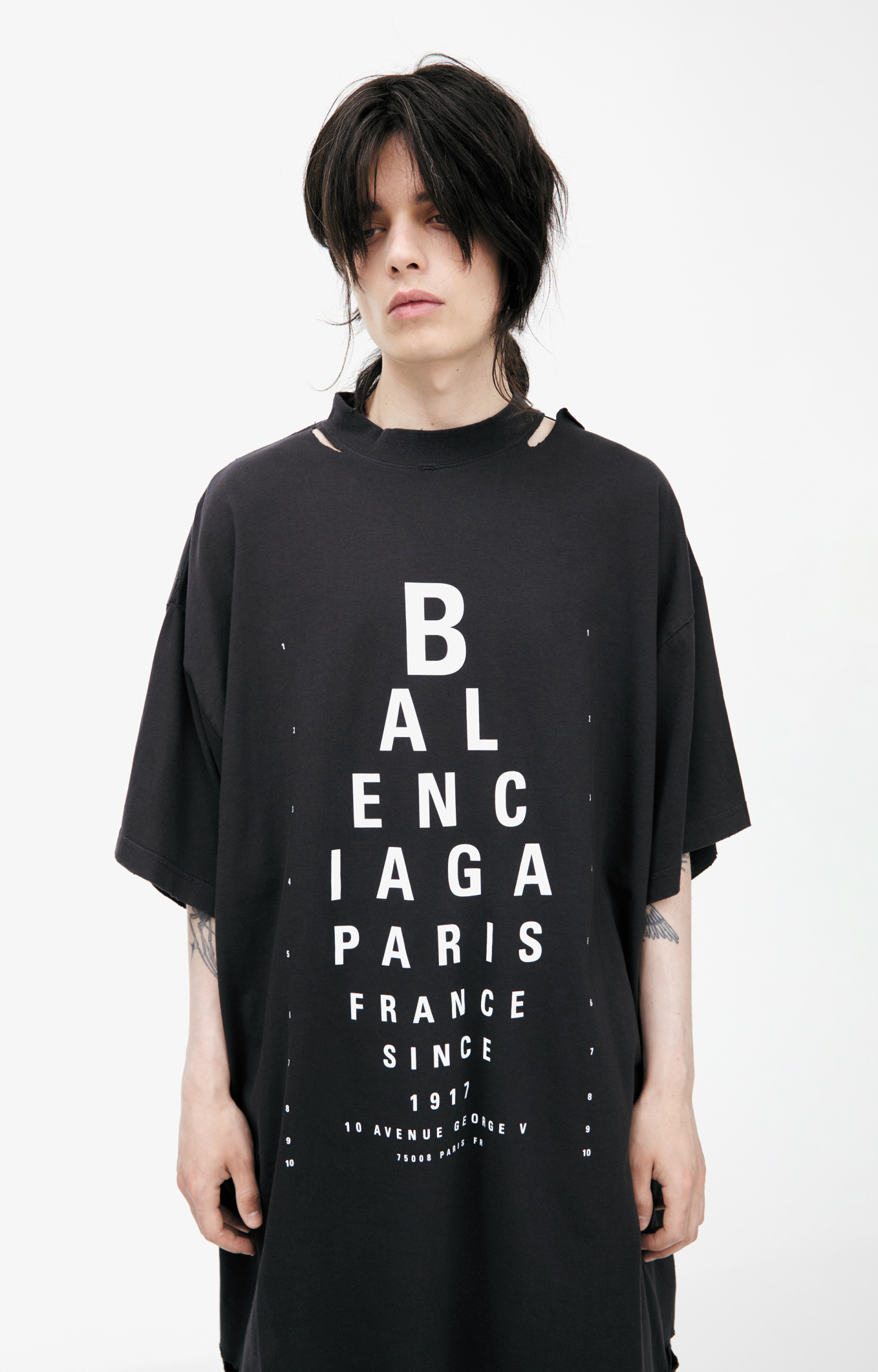Balenciaga Dark grey logo t-shirt