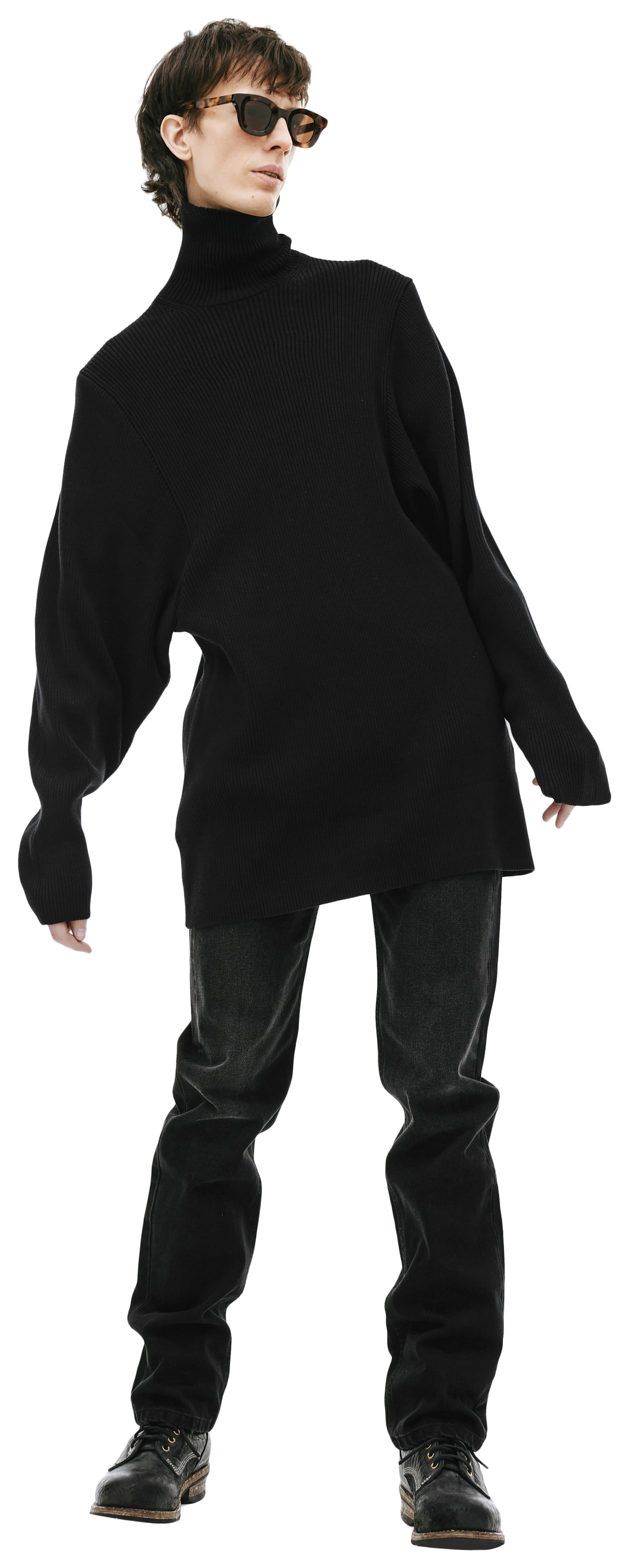 Doublet Black Invisible Turtleneck