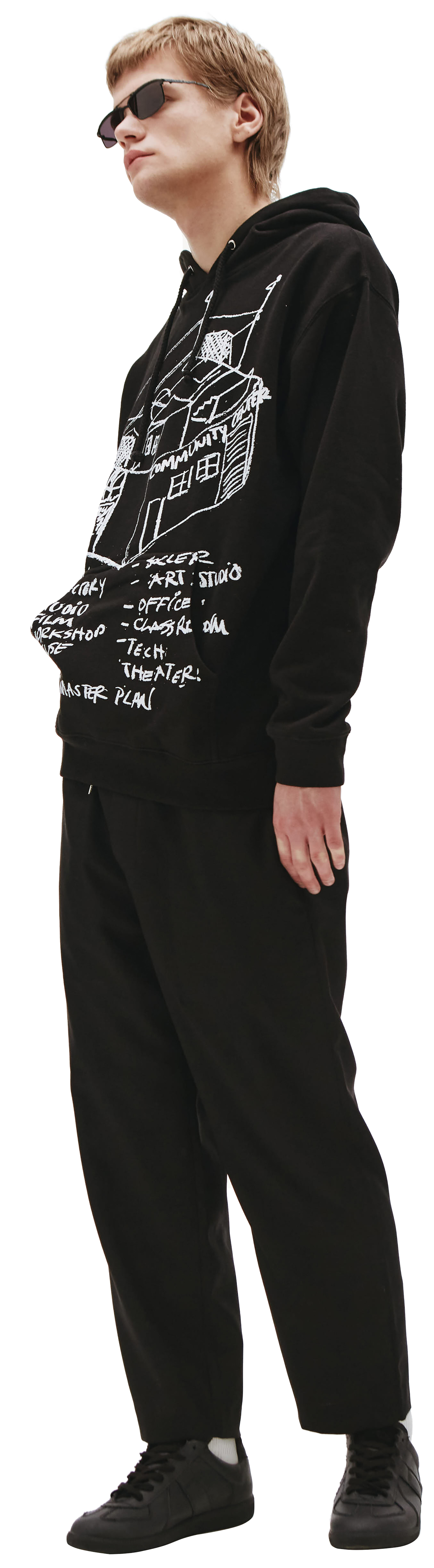 KidSuper Printed Cotton Black Hoodie