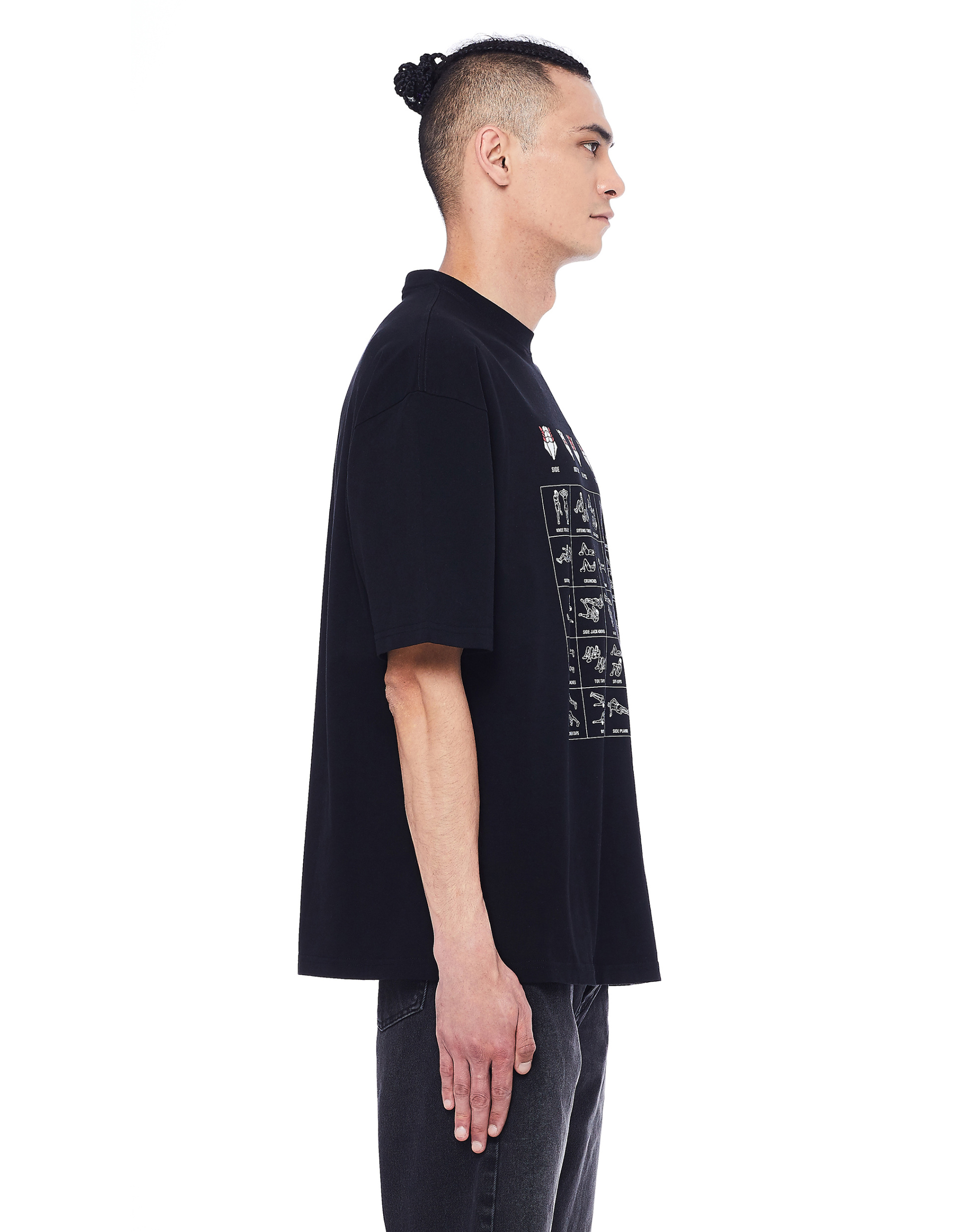 Balenciaga Black Cotton Workout T-Shirt