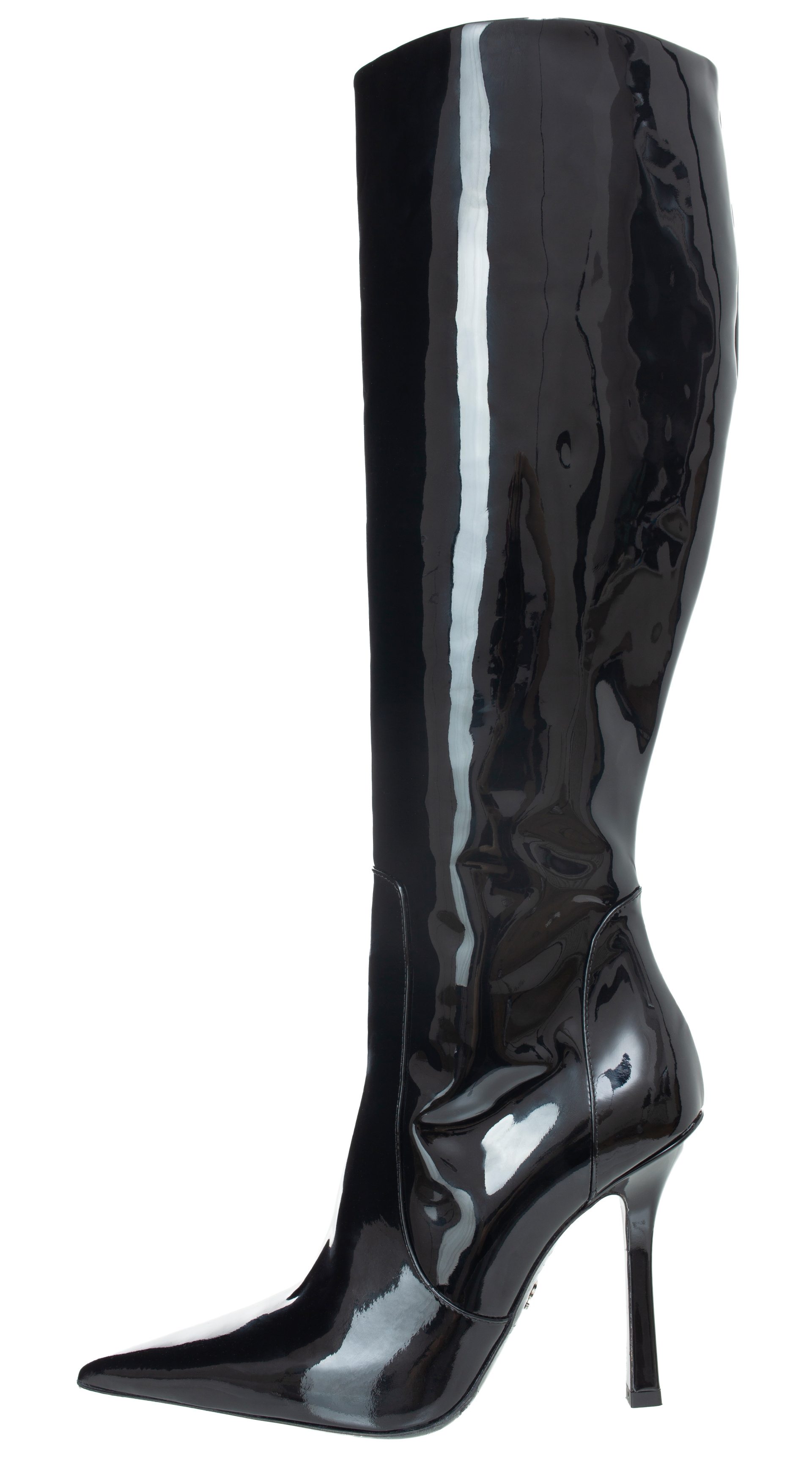 Blumarine Latent leather knee-high boots