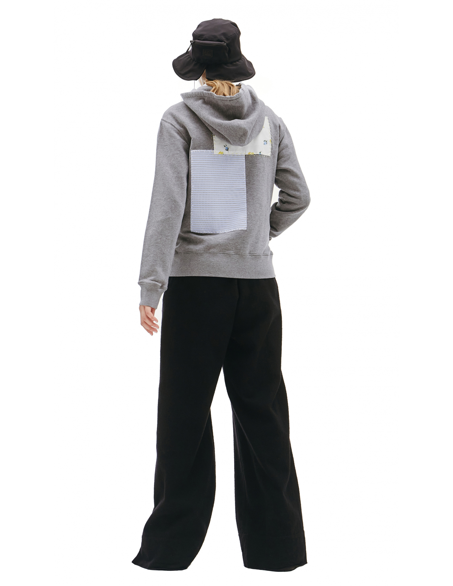 Golden Goose Grey Hoodie With Patches