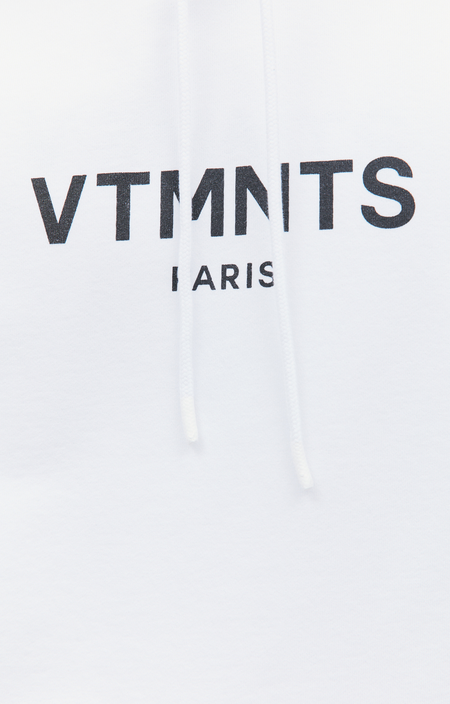VTMNTS White printed hoodie