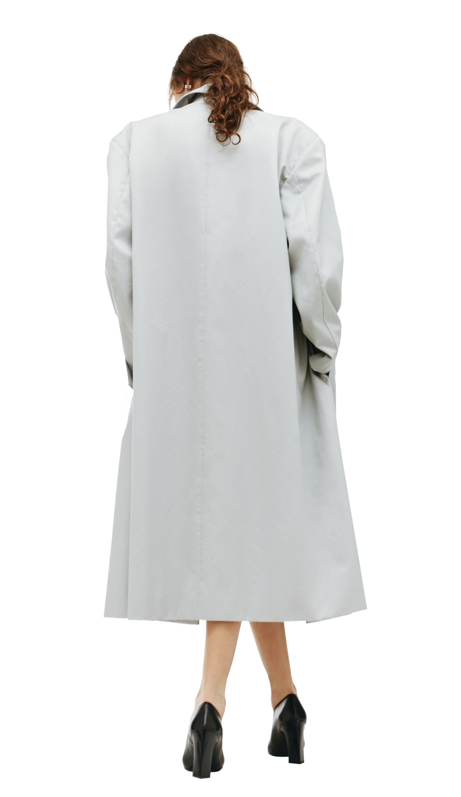 Balenciaga Light Grey Cotton Coat