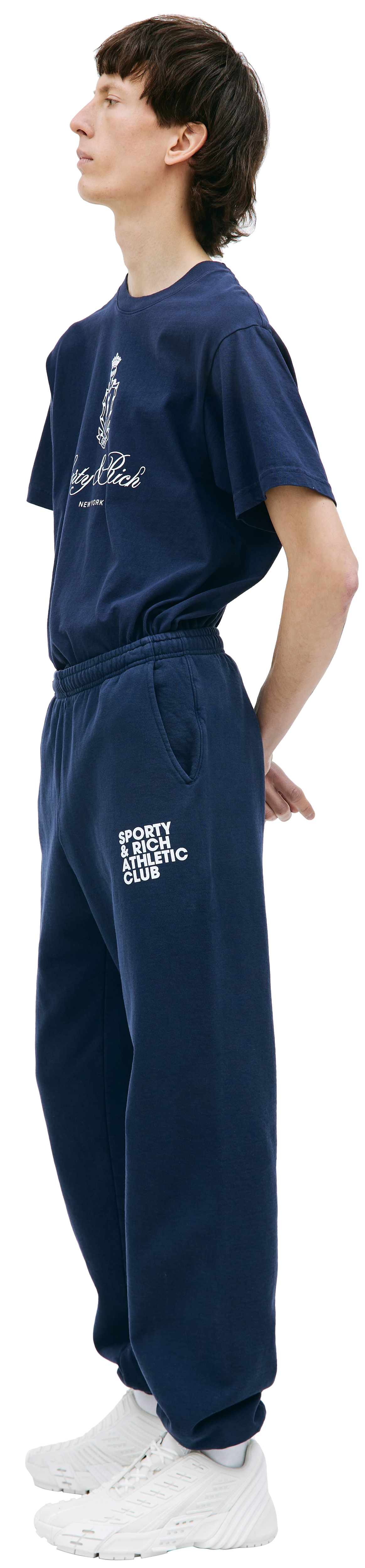 SPORTY & RICH Navy blue Exercise Often sweatpants