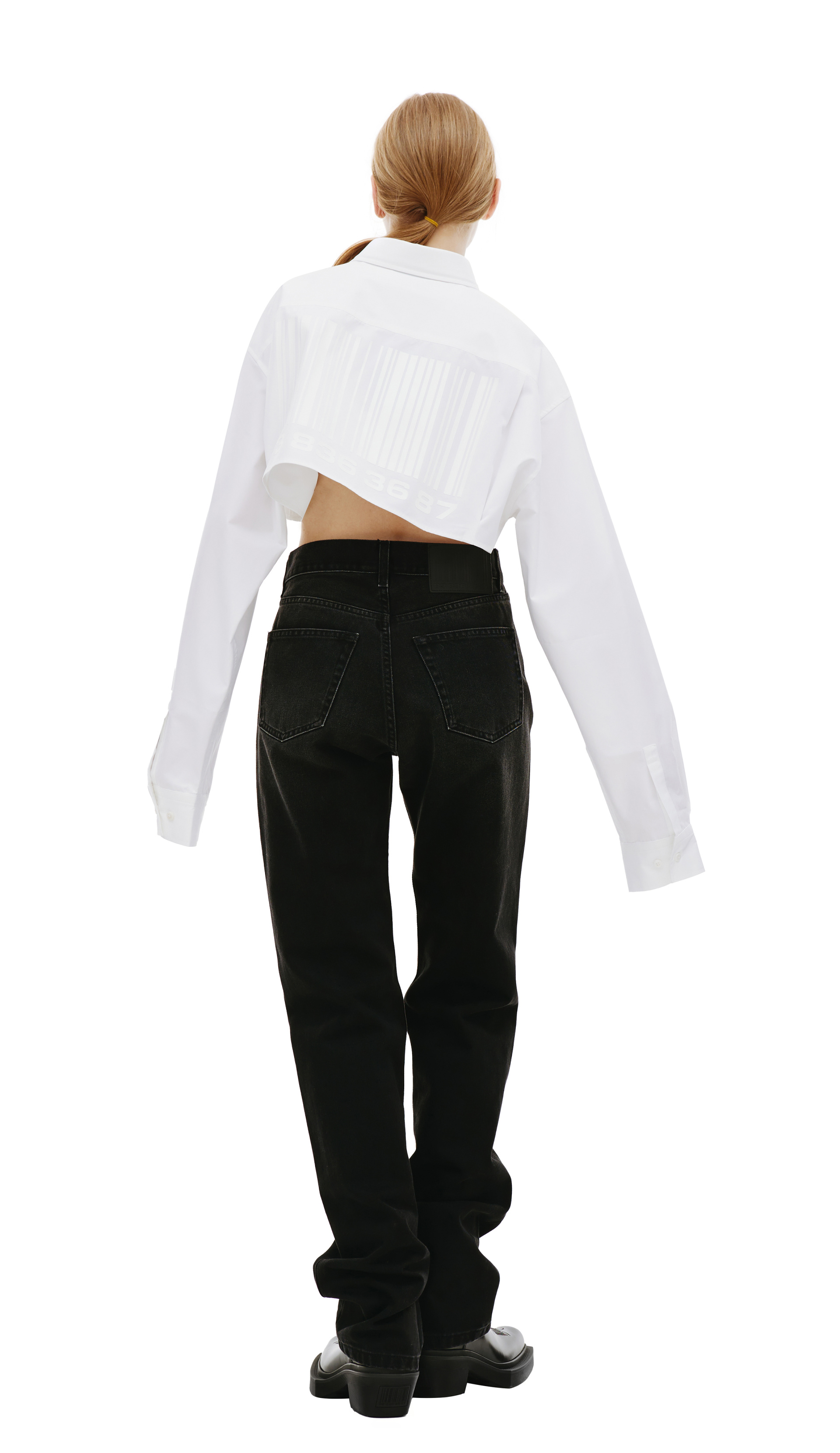 VTMNTS Barcode cropped shirt