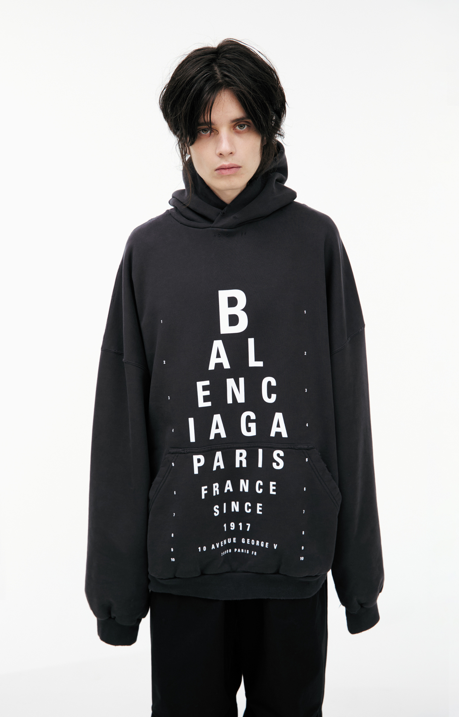 Balenciaga Dark grey logo hoodie
