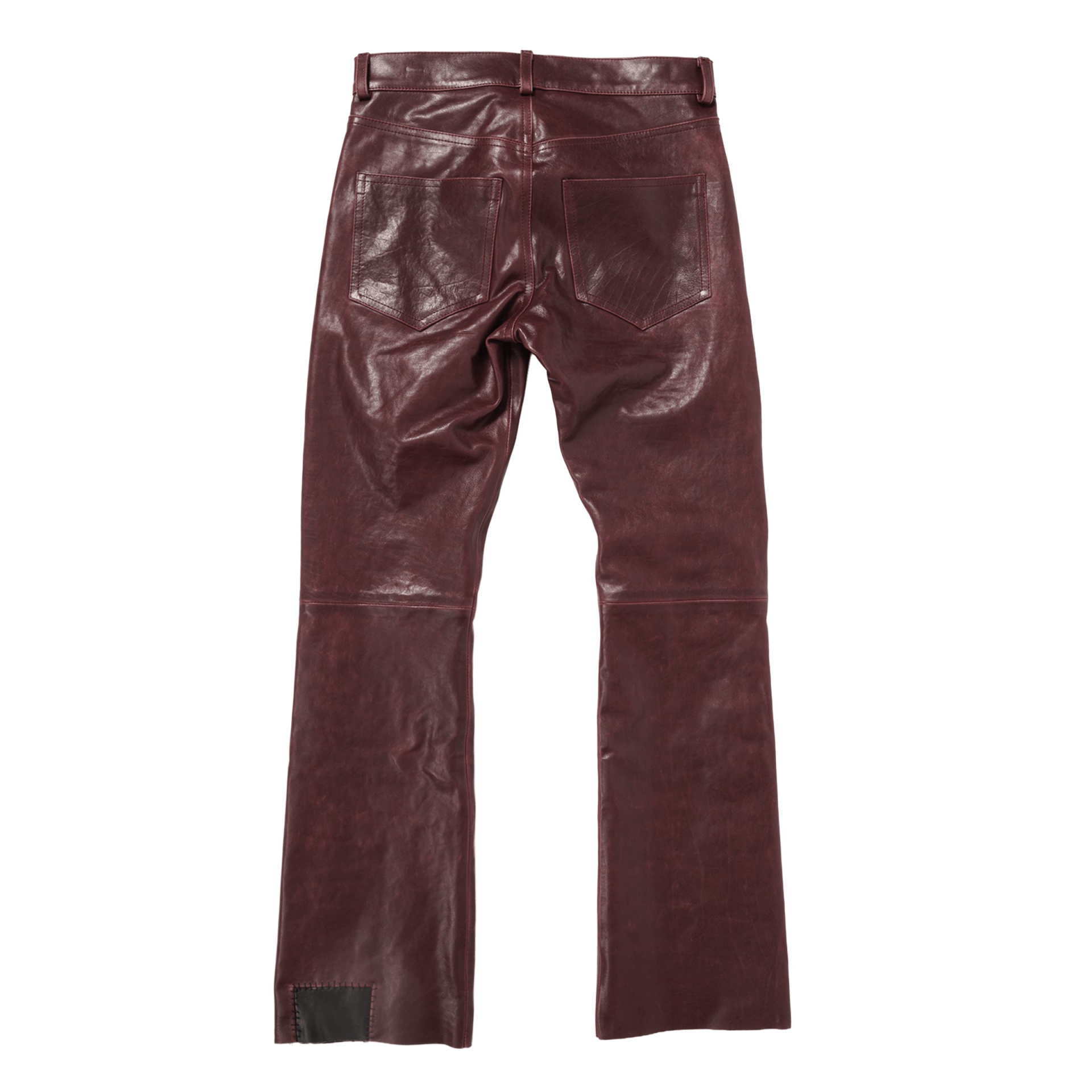 Enfants Riches Déprimés burgundy leather trousers