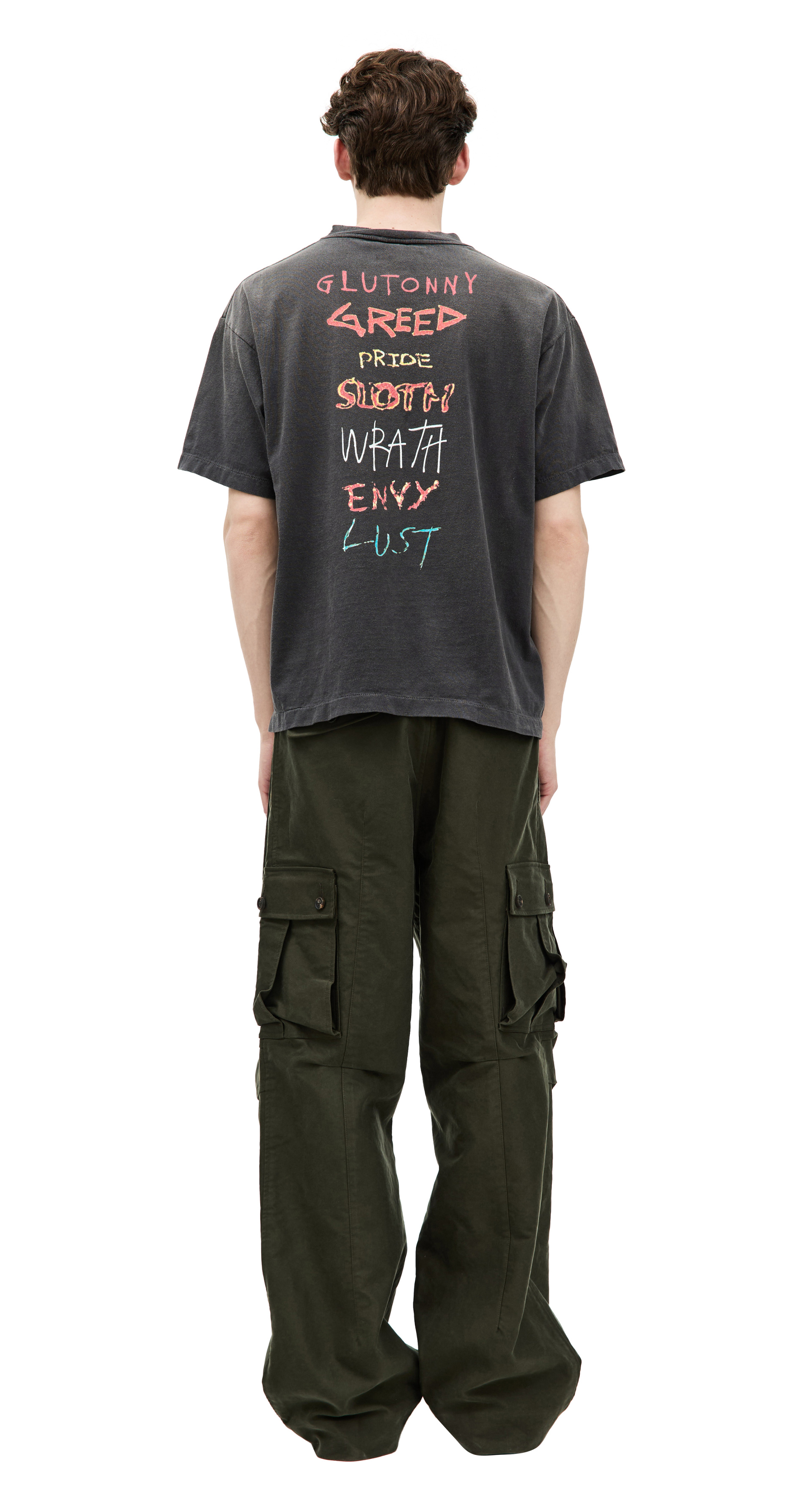 Saint Mxxxxxx Grey print T-shirt