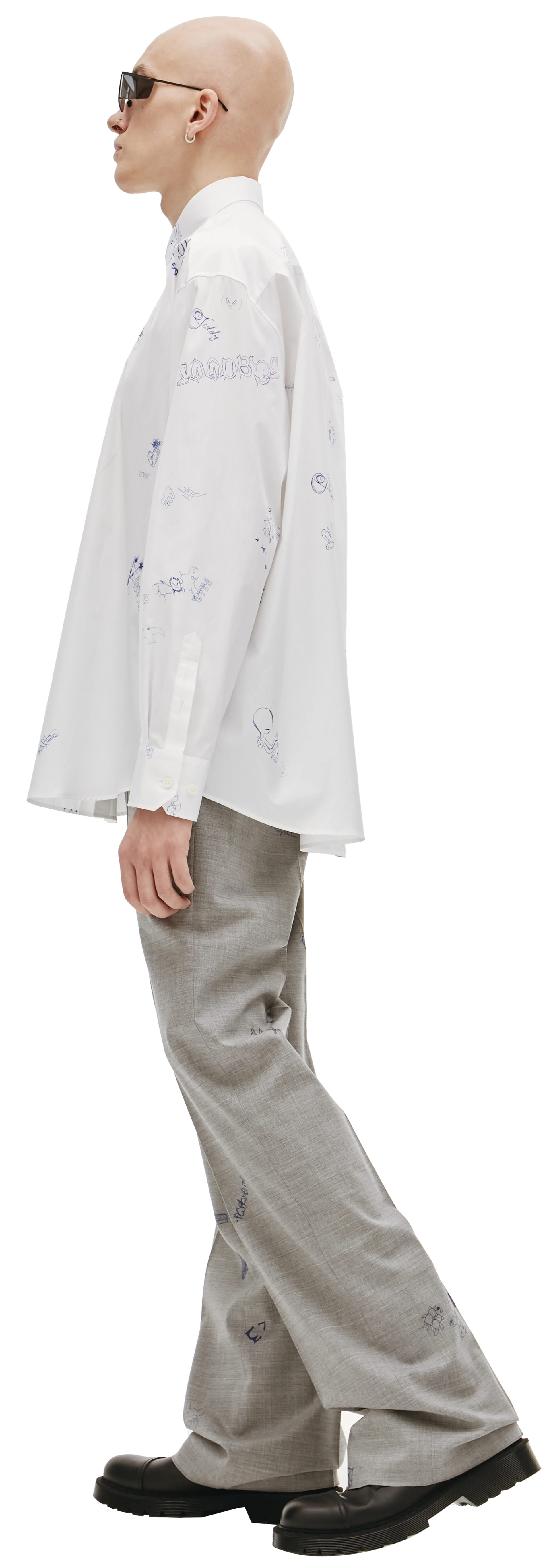VETEMENTS Scribbled Cotton Shirt