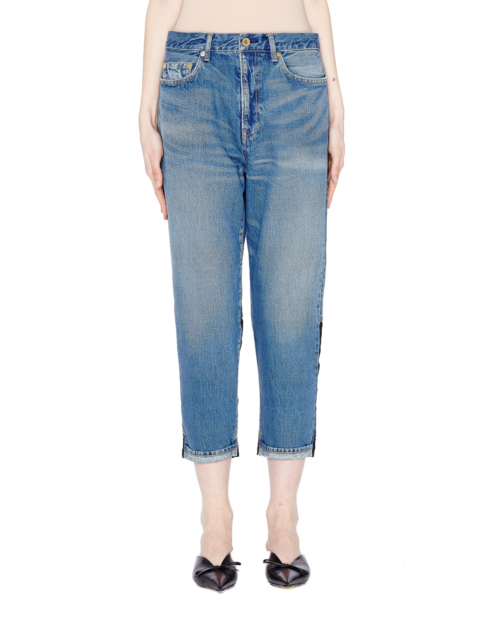 Undercover Укороченные джинсы со вставками
