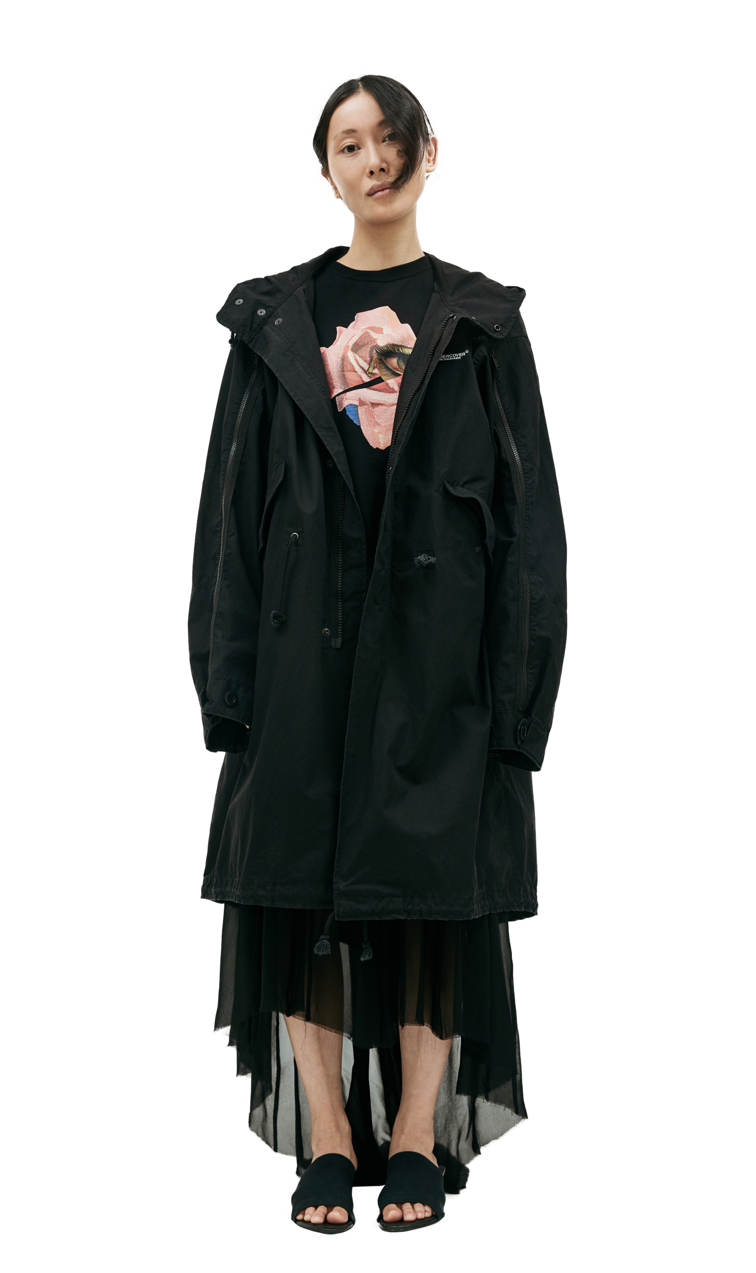 Undercover Black Printed Coat
