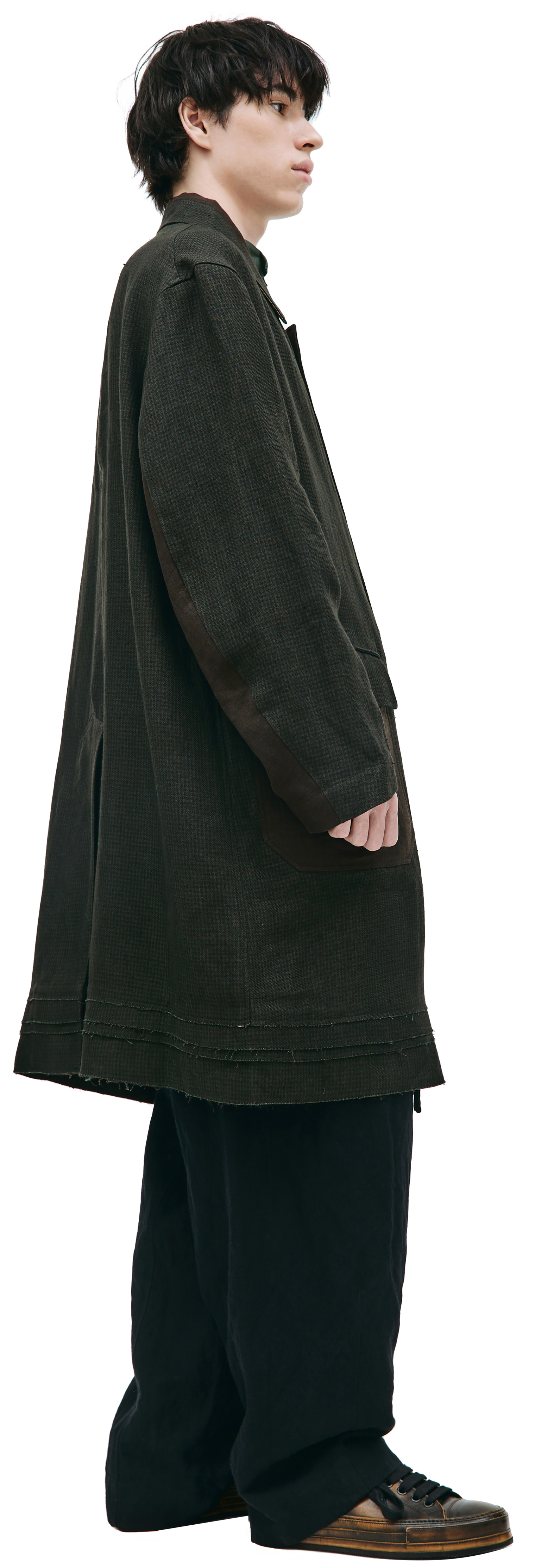 Ziggy Chen Coat with contrast pockets