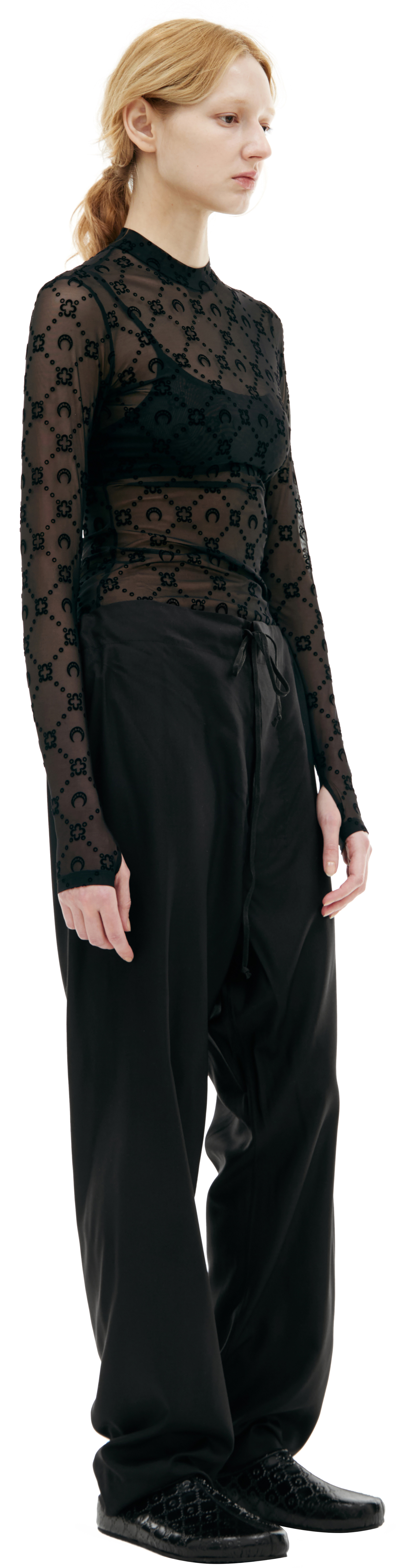 MARINE SERRE Semi-transparent longsleeve