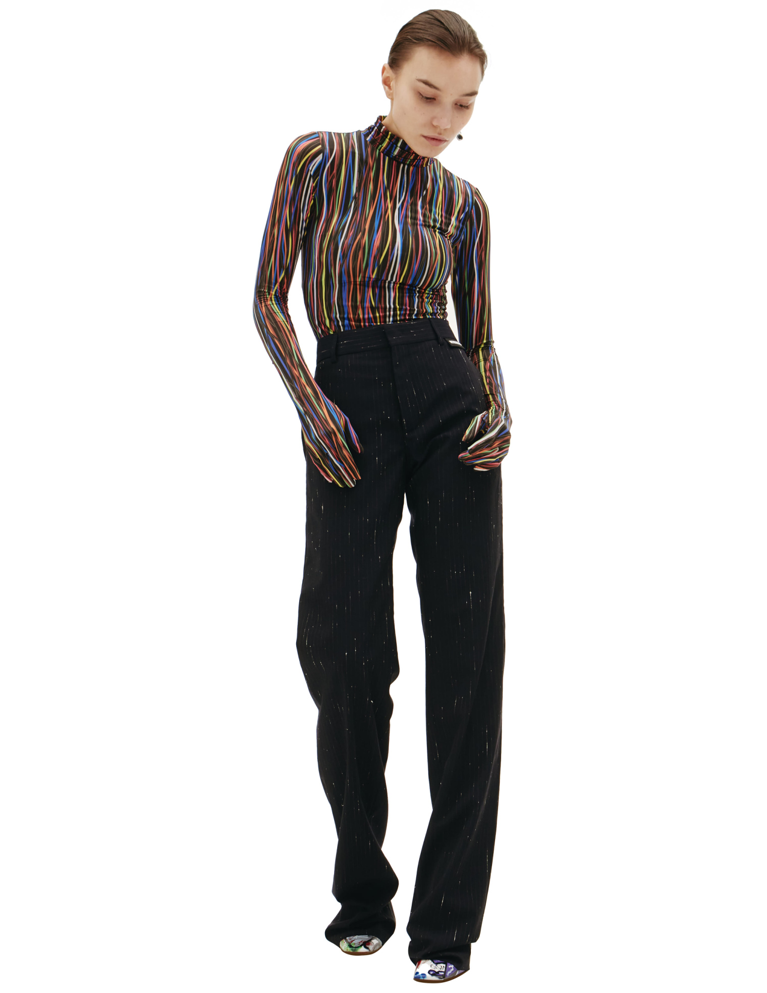 VETEMENTS Нigh-waisted striped pants