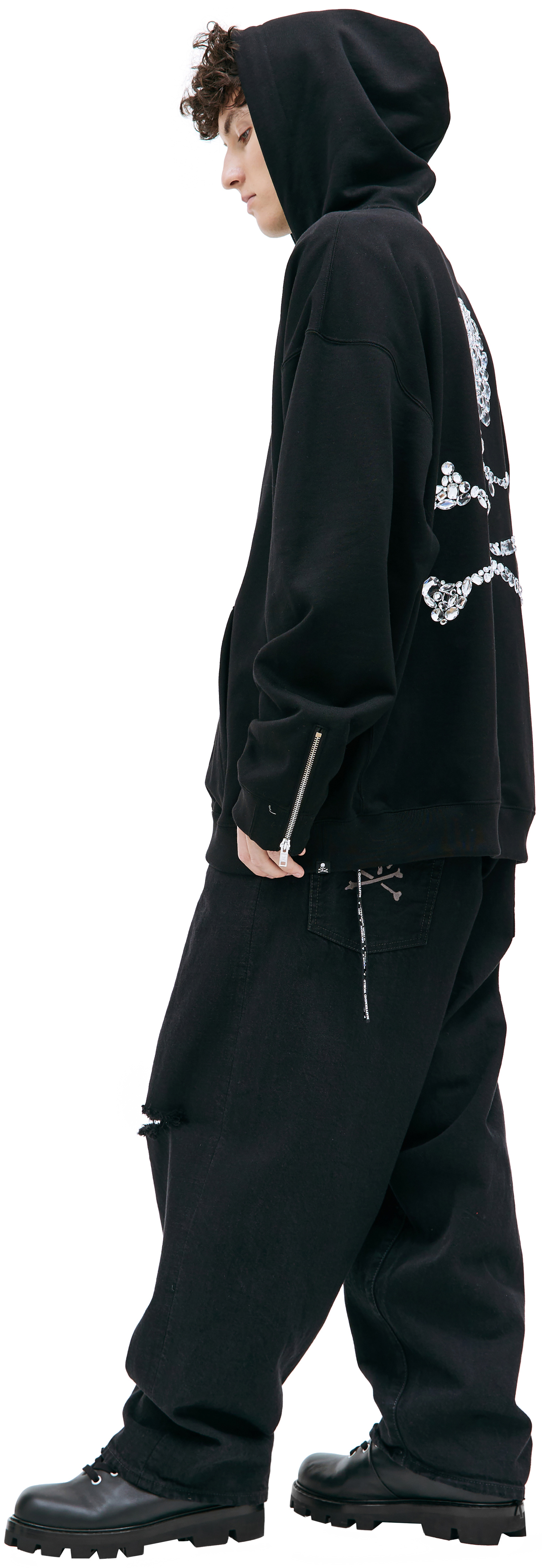 Mastermind WORLD Skull logo zip up hoodie