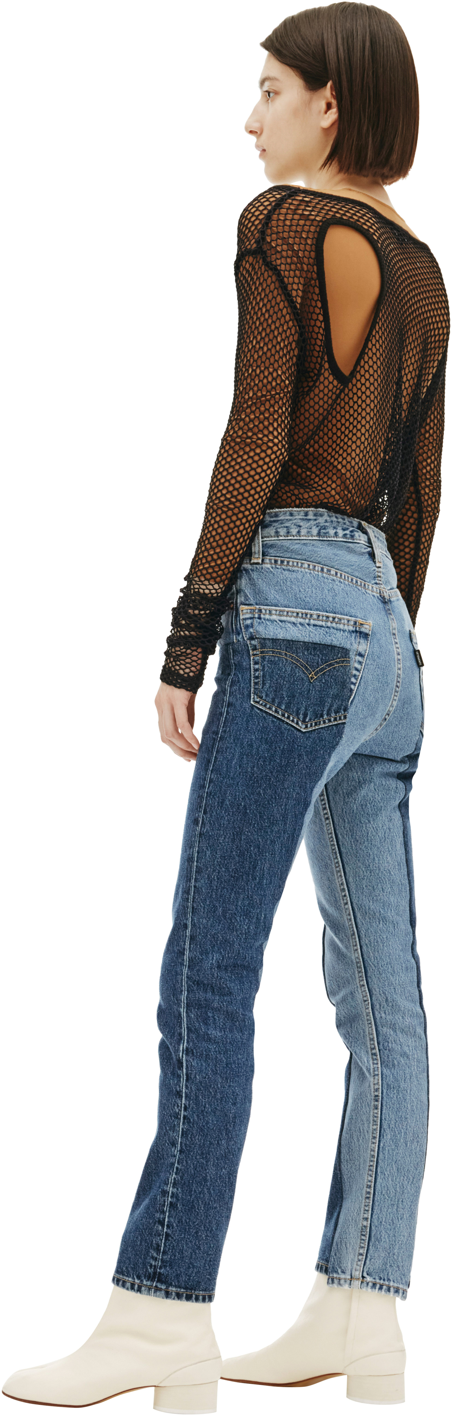 VETEMENTS Blue Patchwork Jeans