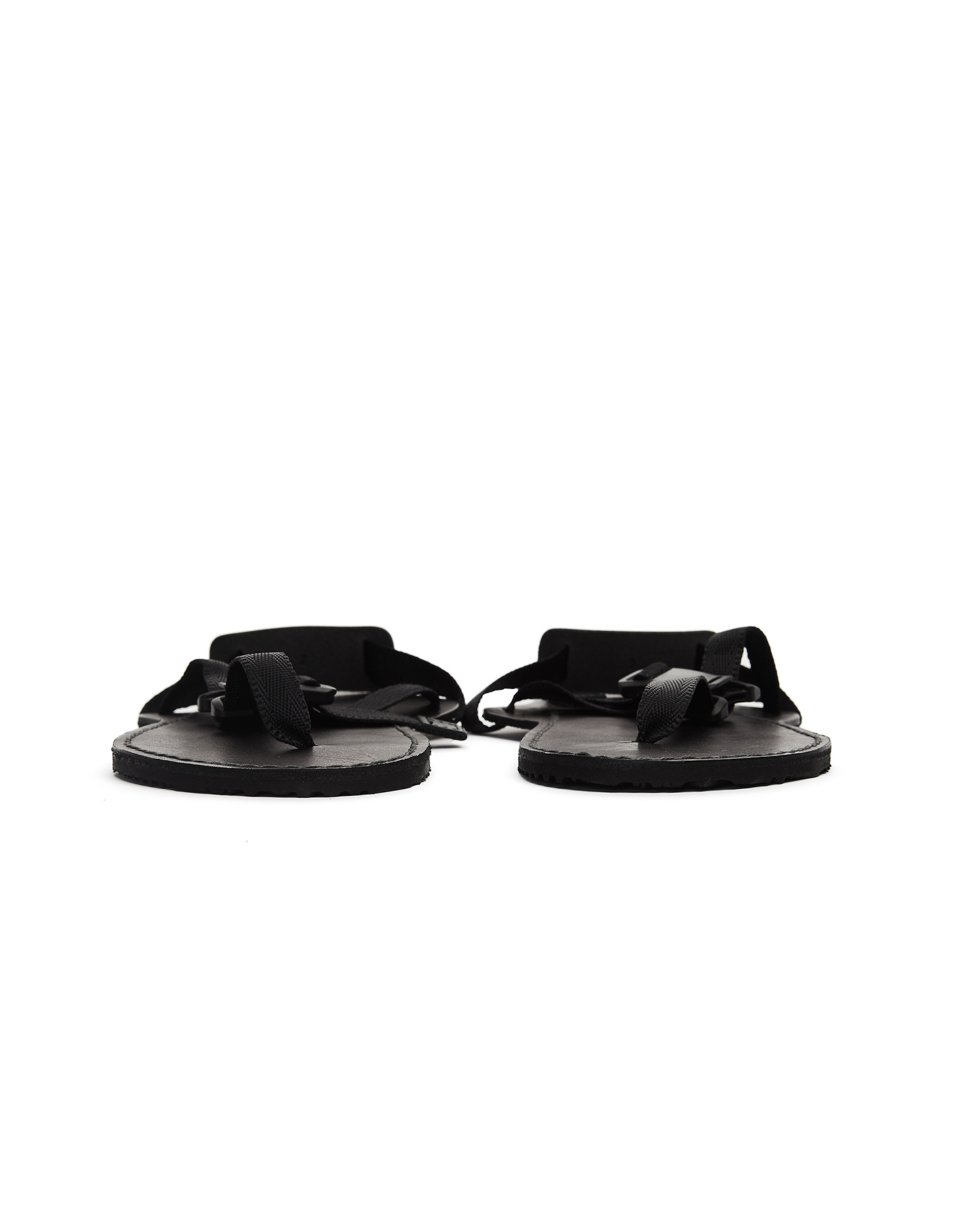 Hender Scheme Devise Strap Black Leather Sandal