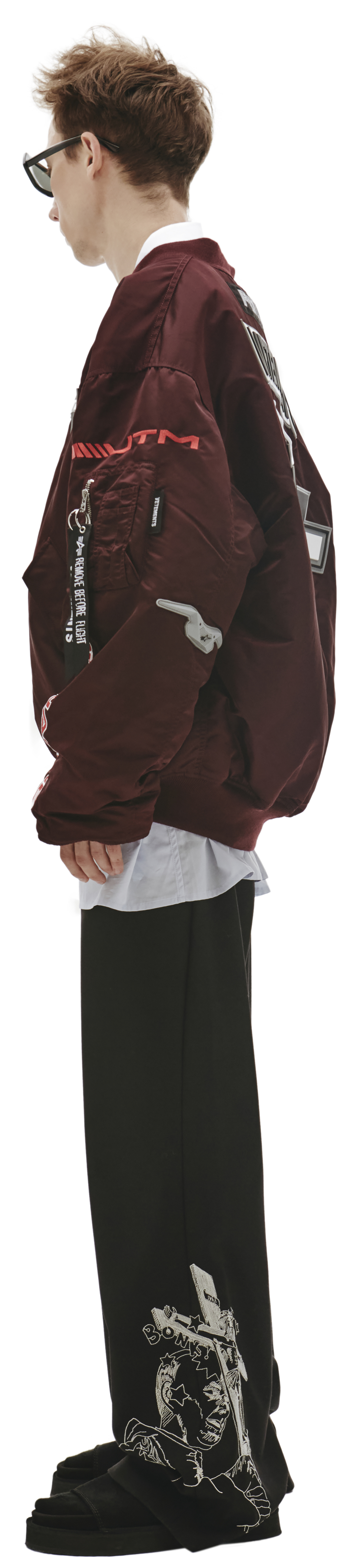 VETEMENTS Racing Logo Reversible Bomber Jacket VETEMENTS x Alpha Industries