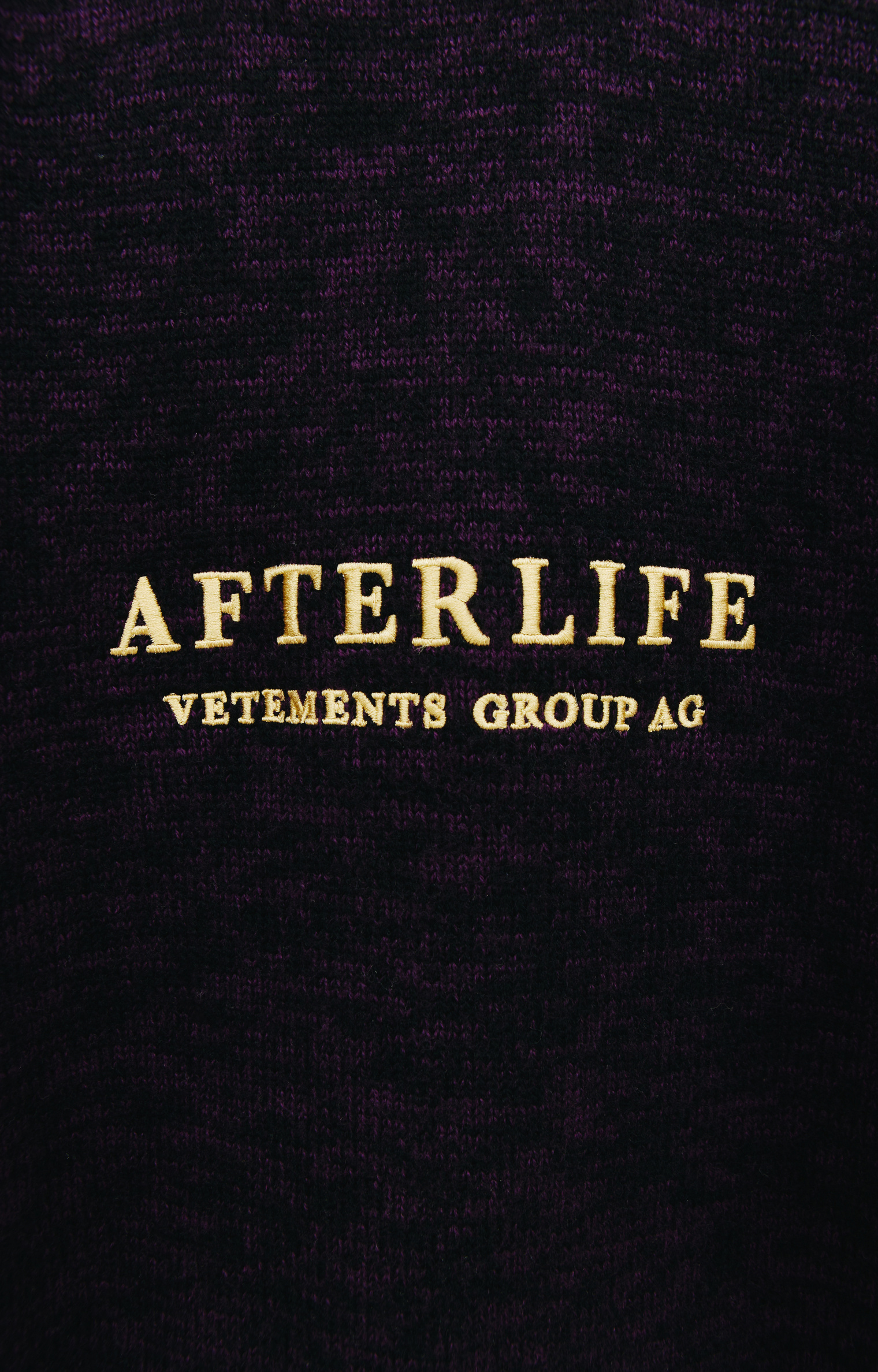 VETEMENTS Шерстяной свитер с принтом Afterlife