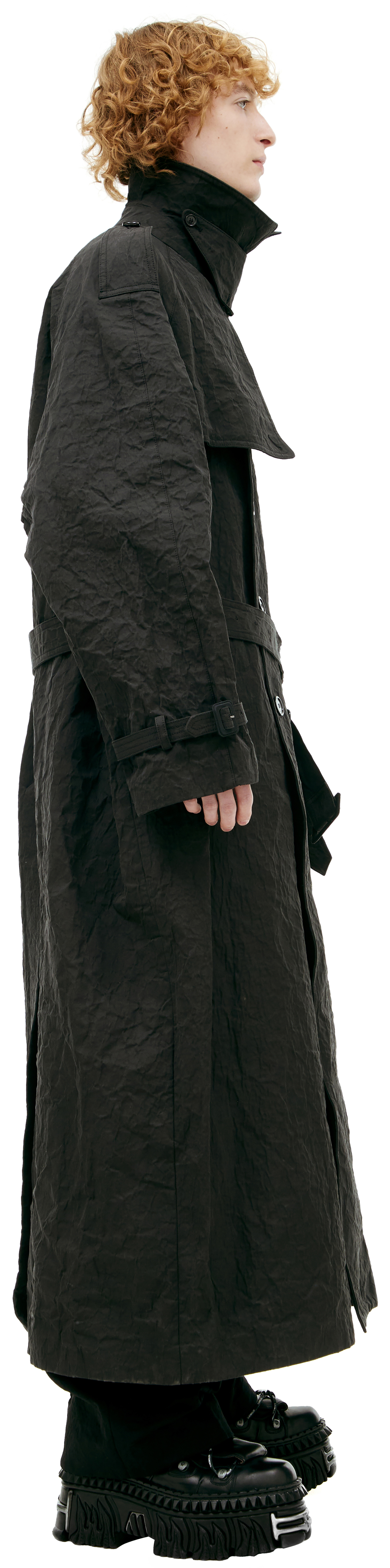 VETEMENTS Double-breasted trench coat with belt