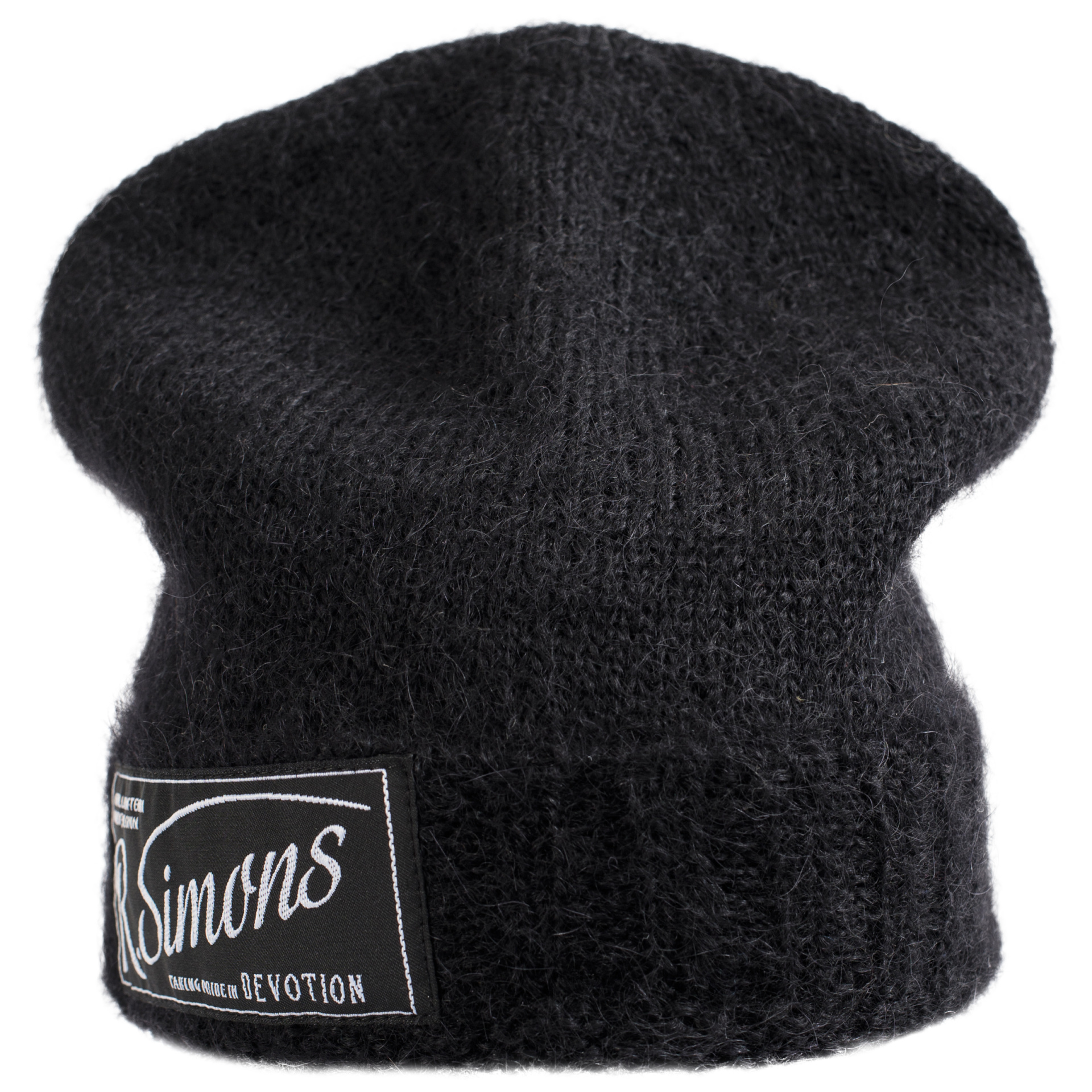 Raf Simons Logo Patch Beanie in Black