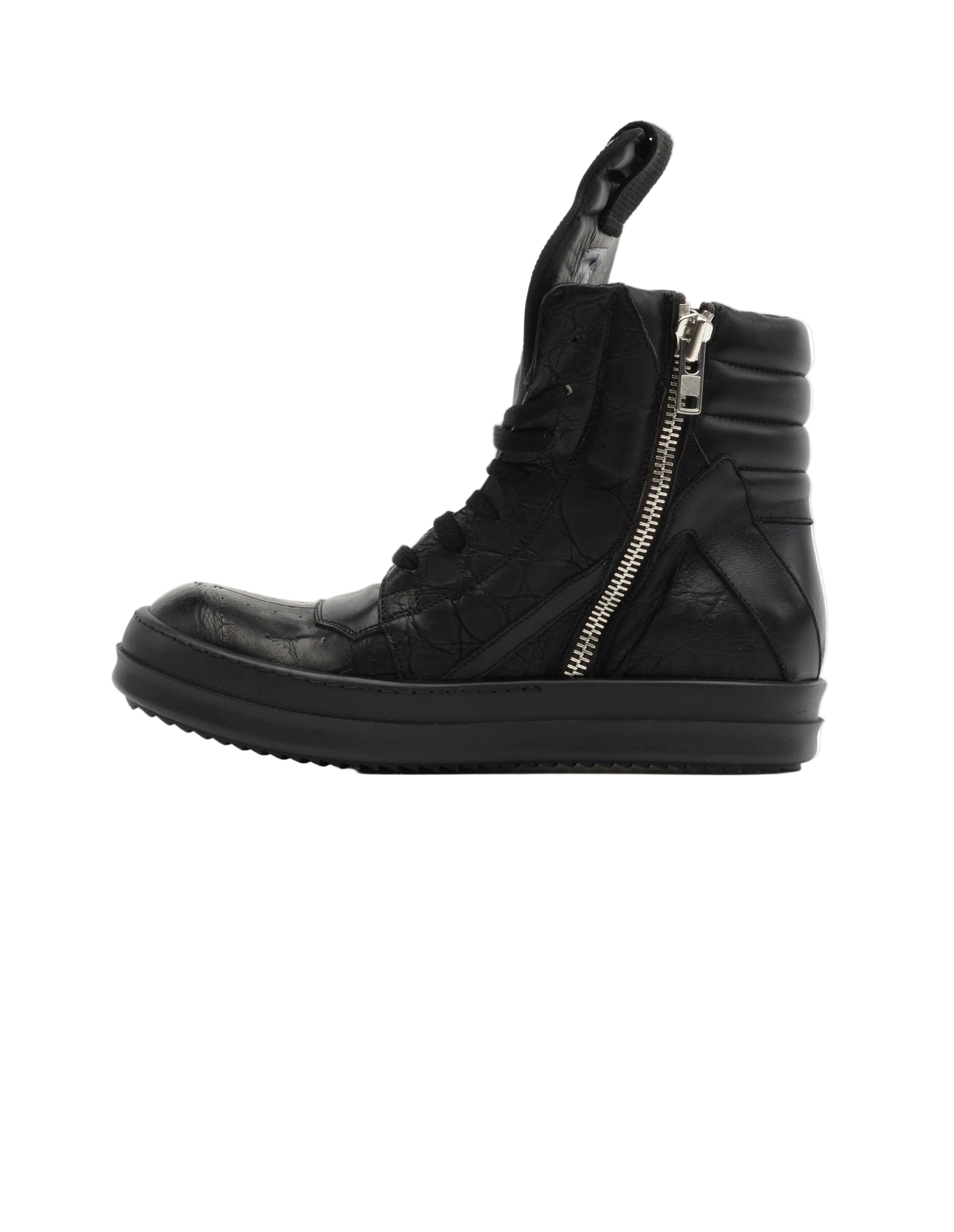 Rick Owens Geobasket Padded Zip-Fastening High-Top Sneakers