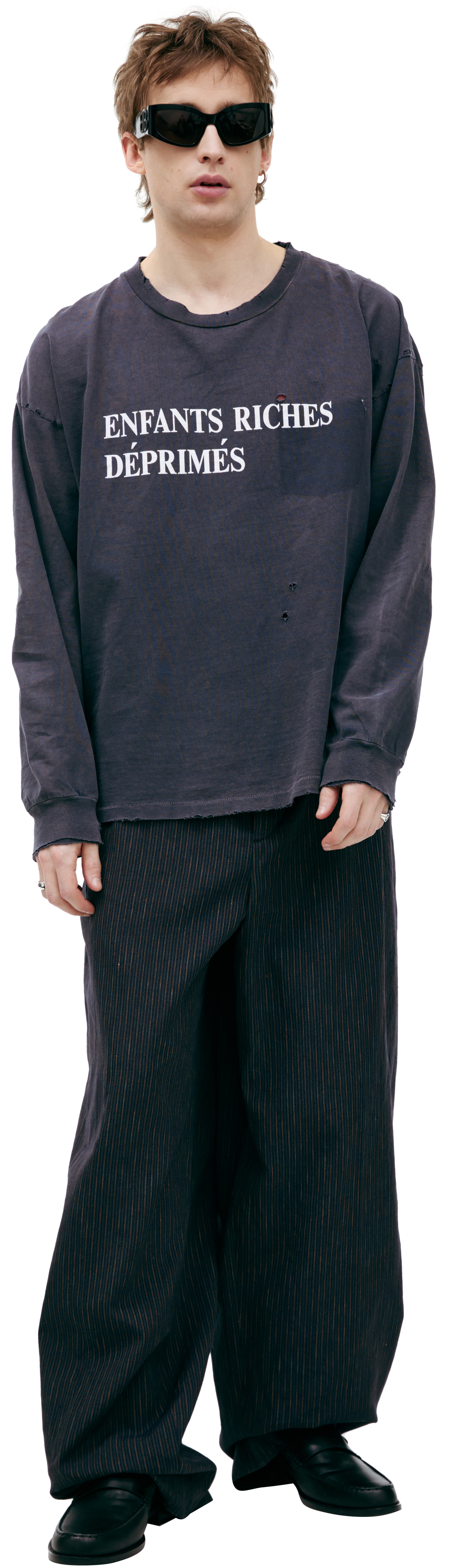 Enfants Riches Déprimés Ripped logo longsleeves