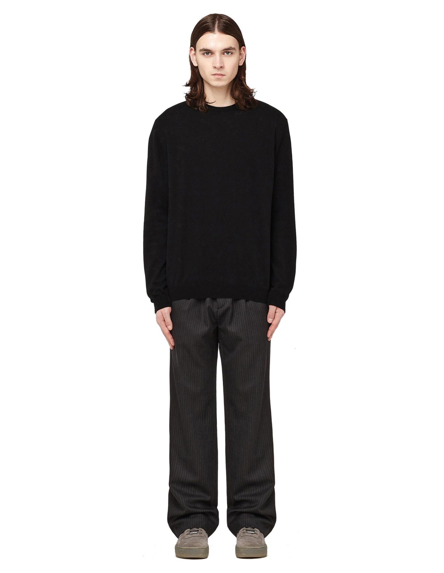 Blackyoto Cashmere Jumper with Shoulder Patch