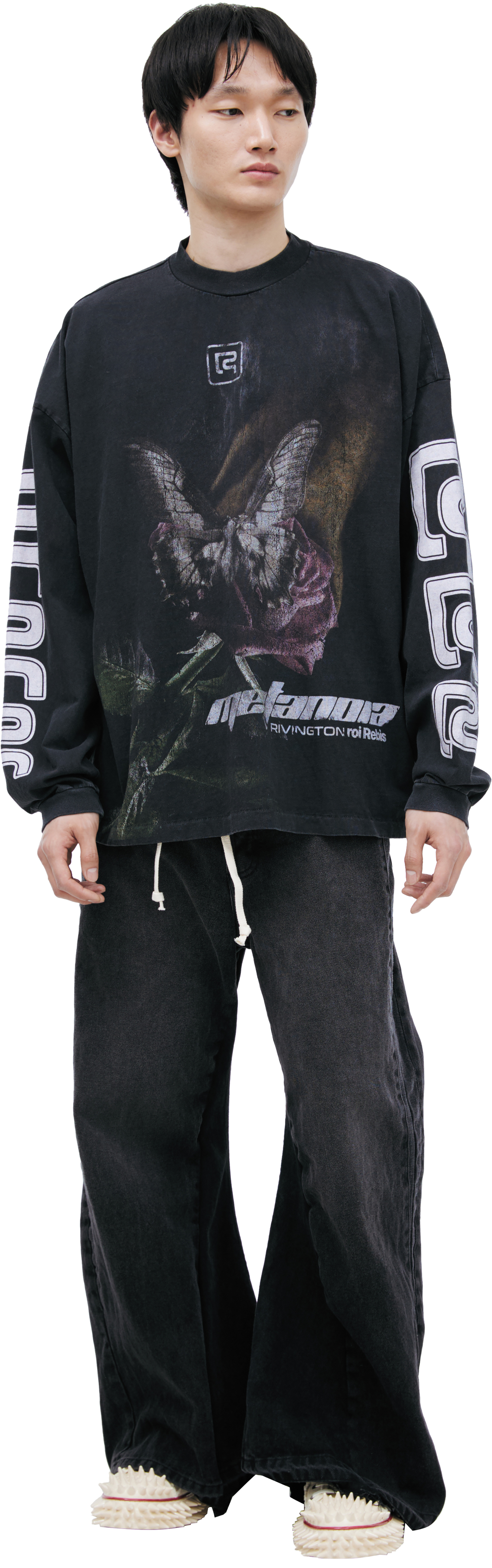 RRR123 Printed cotton long-sleeve shirt