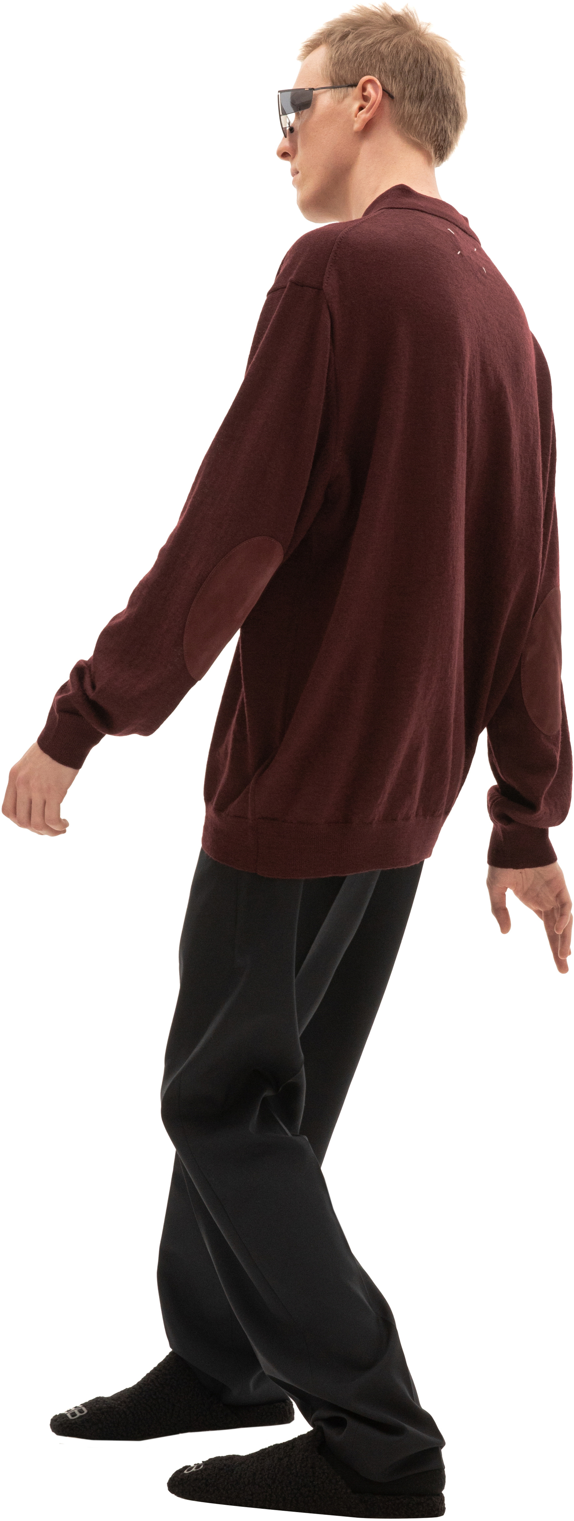 Maison Margiela Long Sleeved Patched Polo