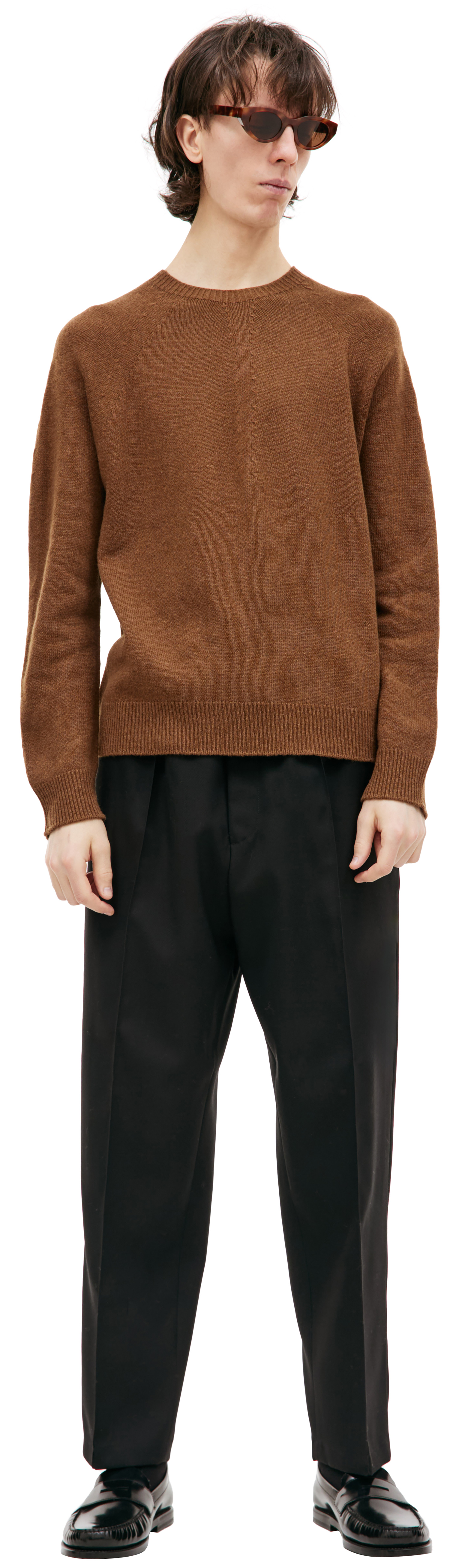 Jil Sander Brown crewneck sweater