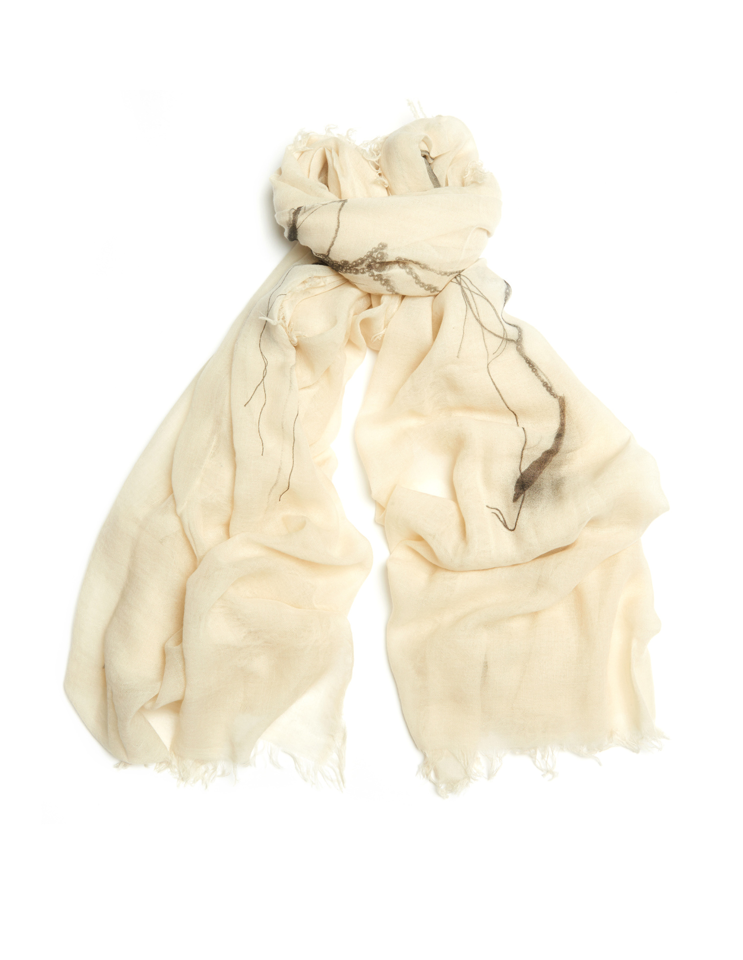 Ann Demeulemeester Printed cashmere scarf