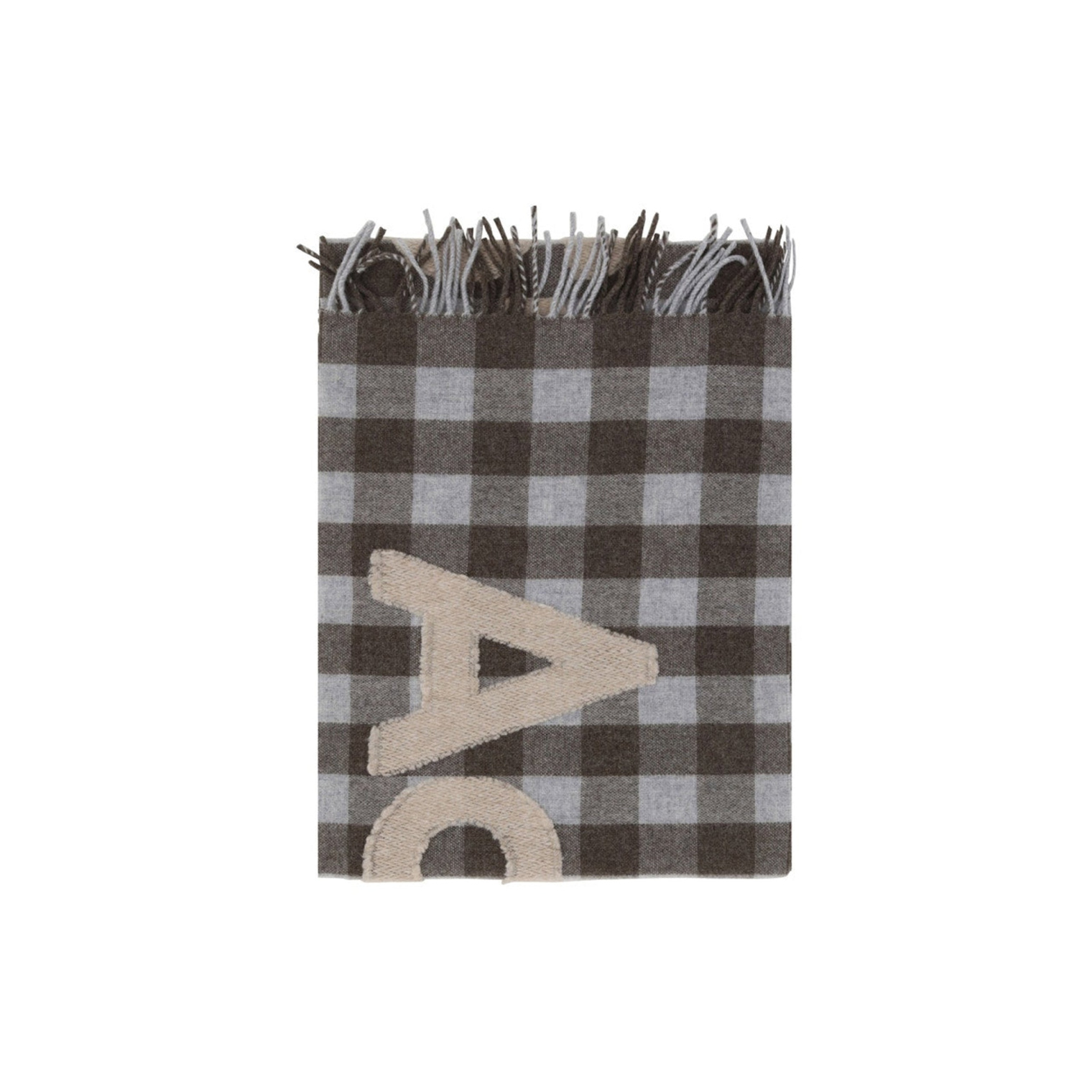 Acne Studios Check Logo Scarf