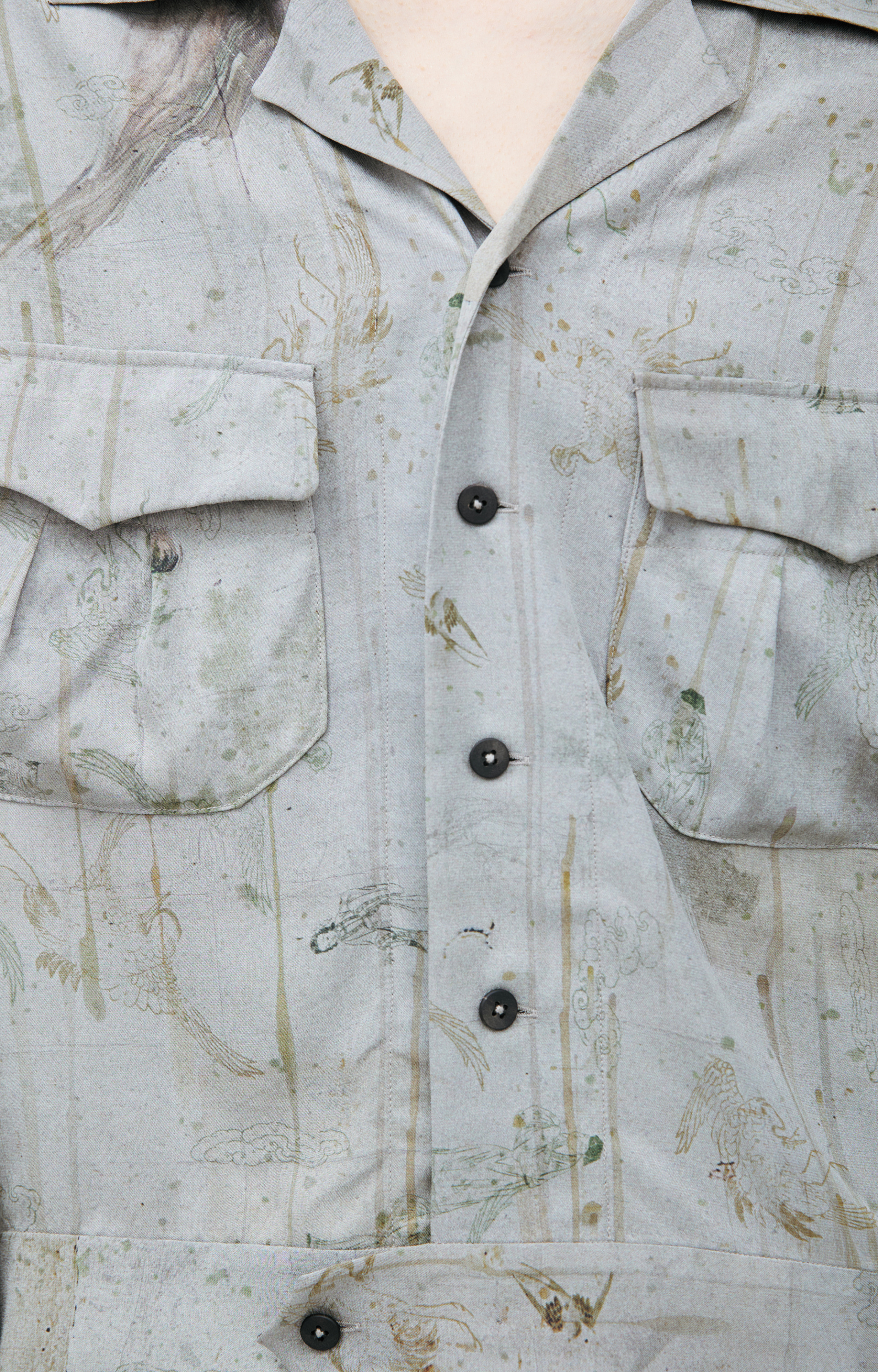 Ziggy Chen Shirt with a turn-down collar