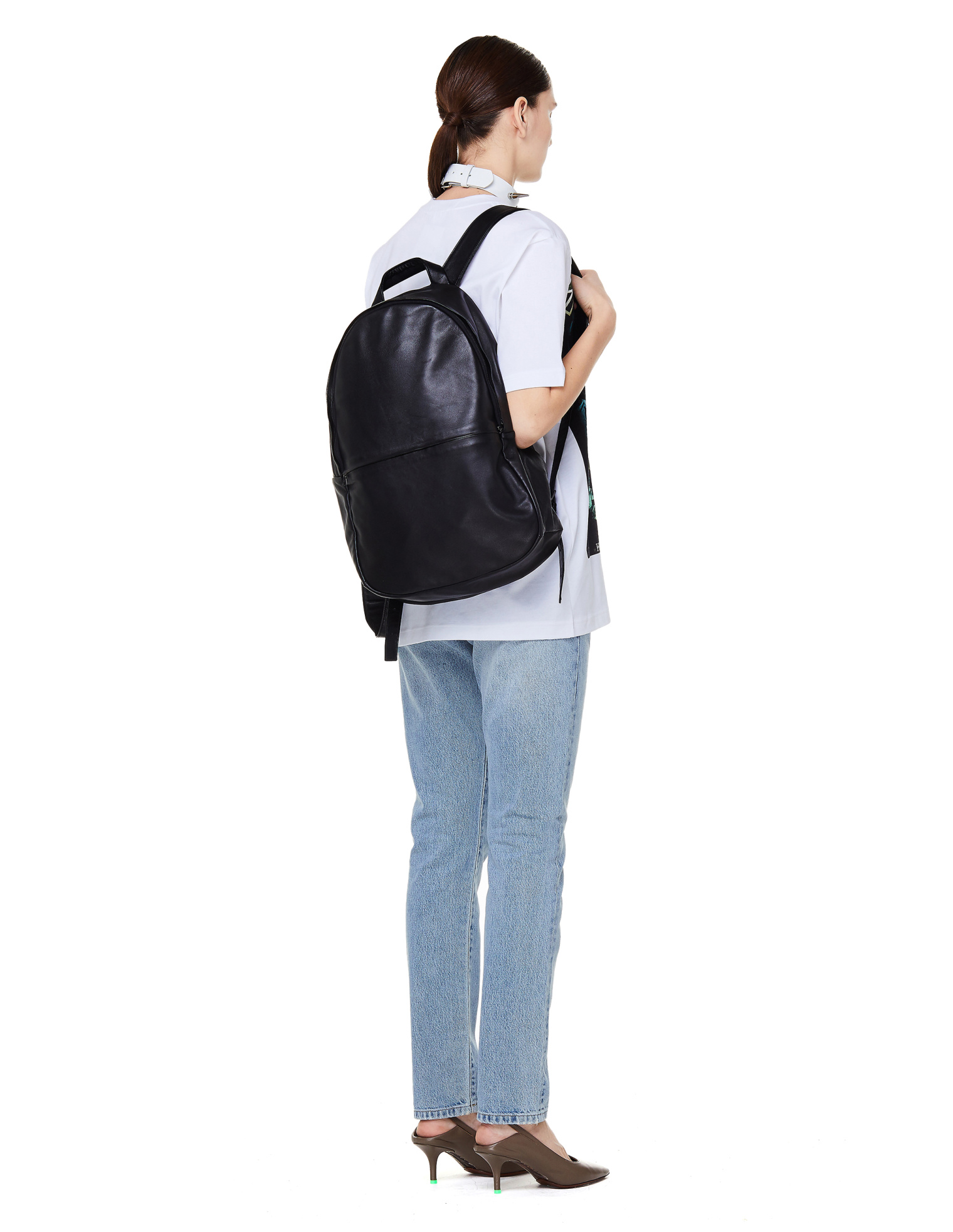 Isaac Reina Ultra Soft Black Leather Backpack