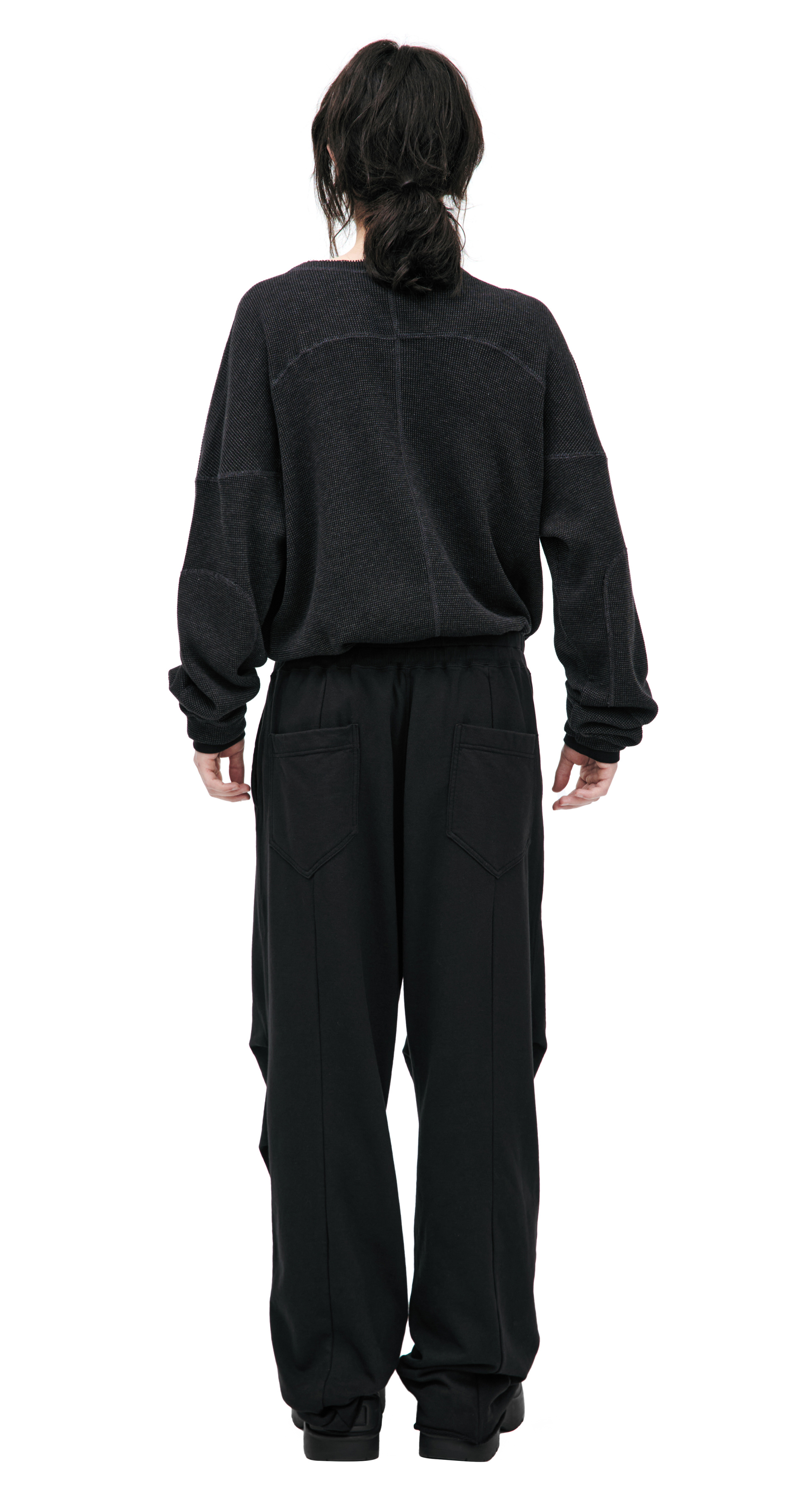 The Viridi-Anne Black cotton trousers